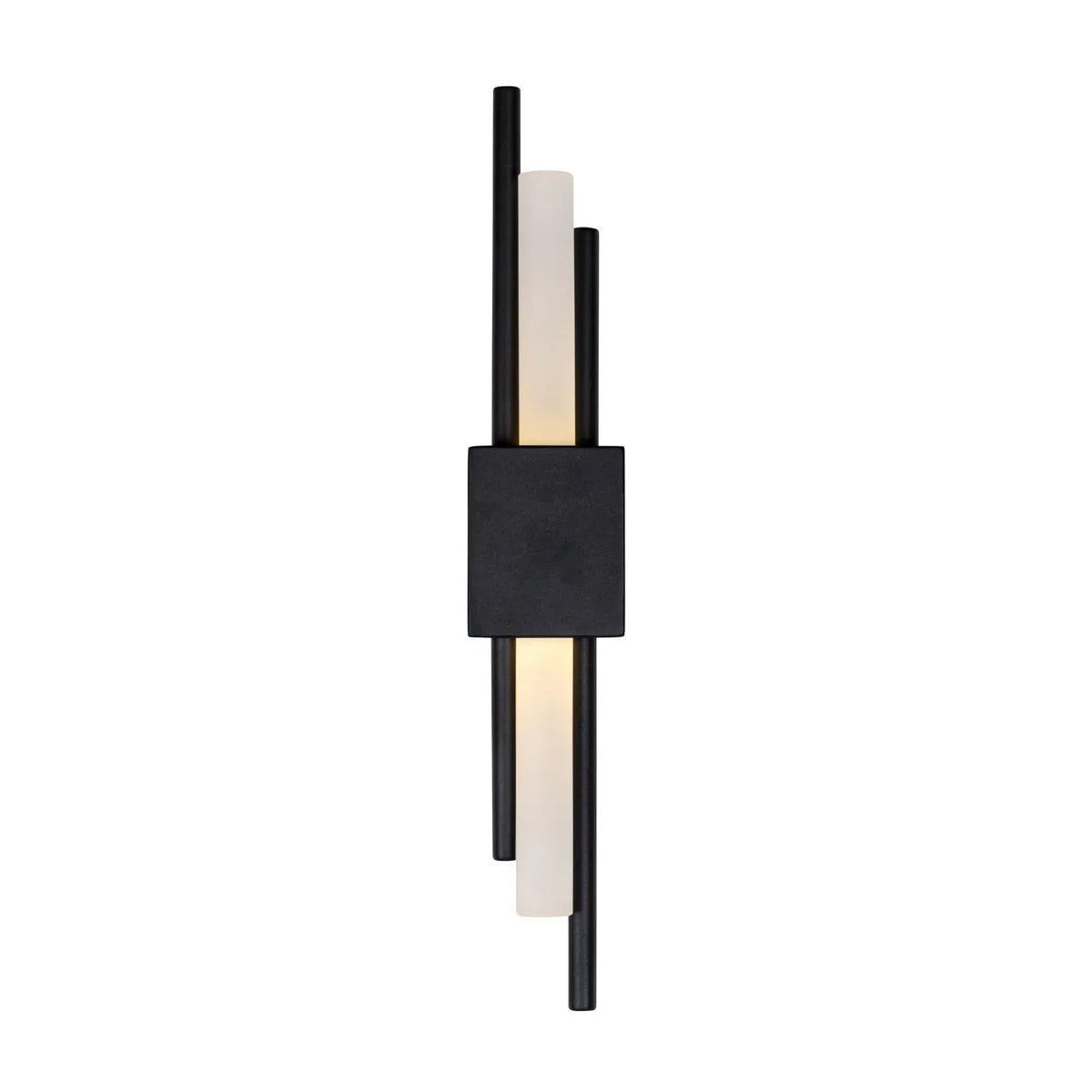 Richmond Interiors Mylas Matte Black Pillar Wall Light