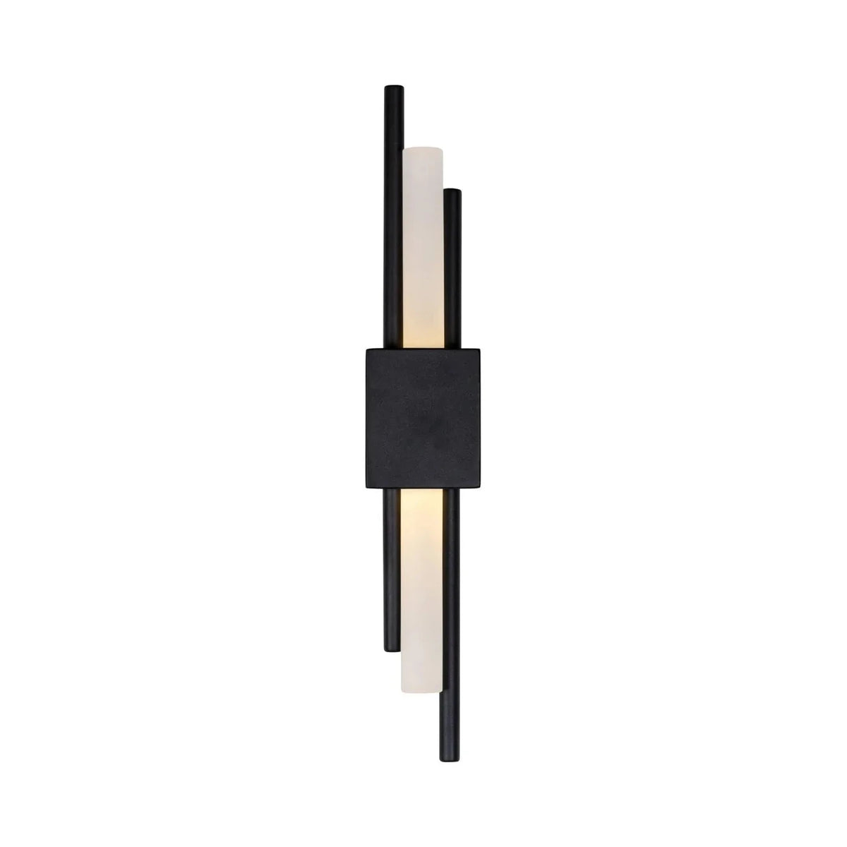 Richmond Interiors Mylas Matte Black Pillar Wall Light