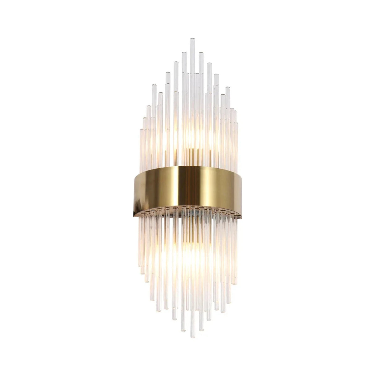 Richmond Interiors Penelope Gold Band Crystal Glass Wall Light