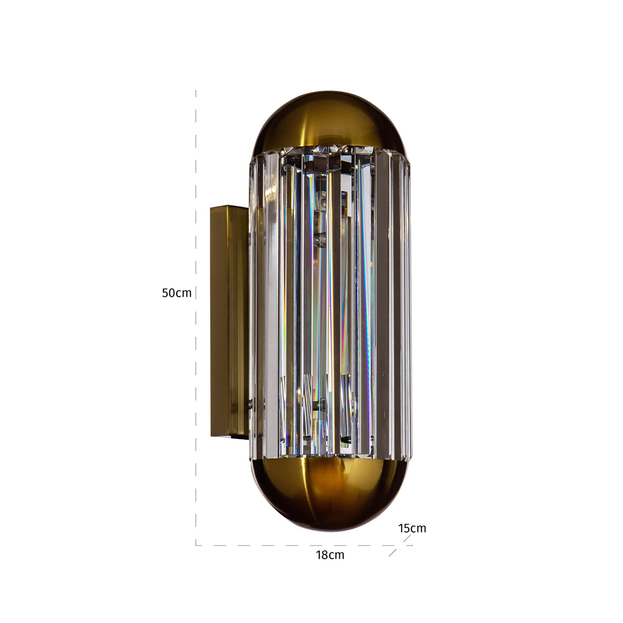Richmond Interiors Anja Bronze & Glass Capsule Wall Light