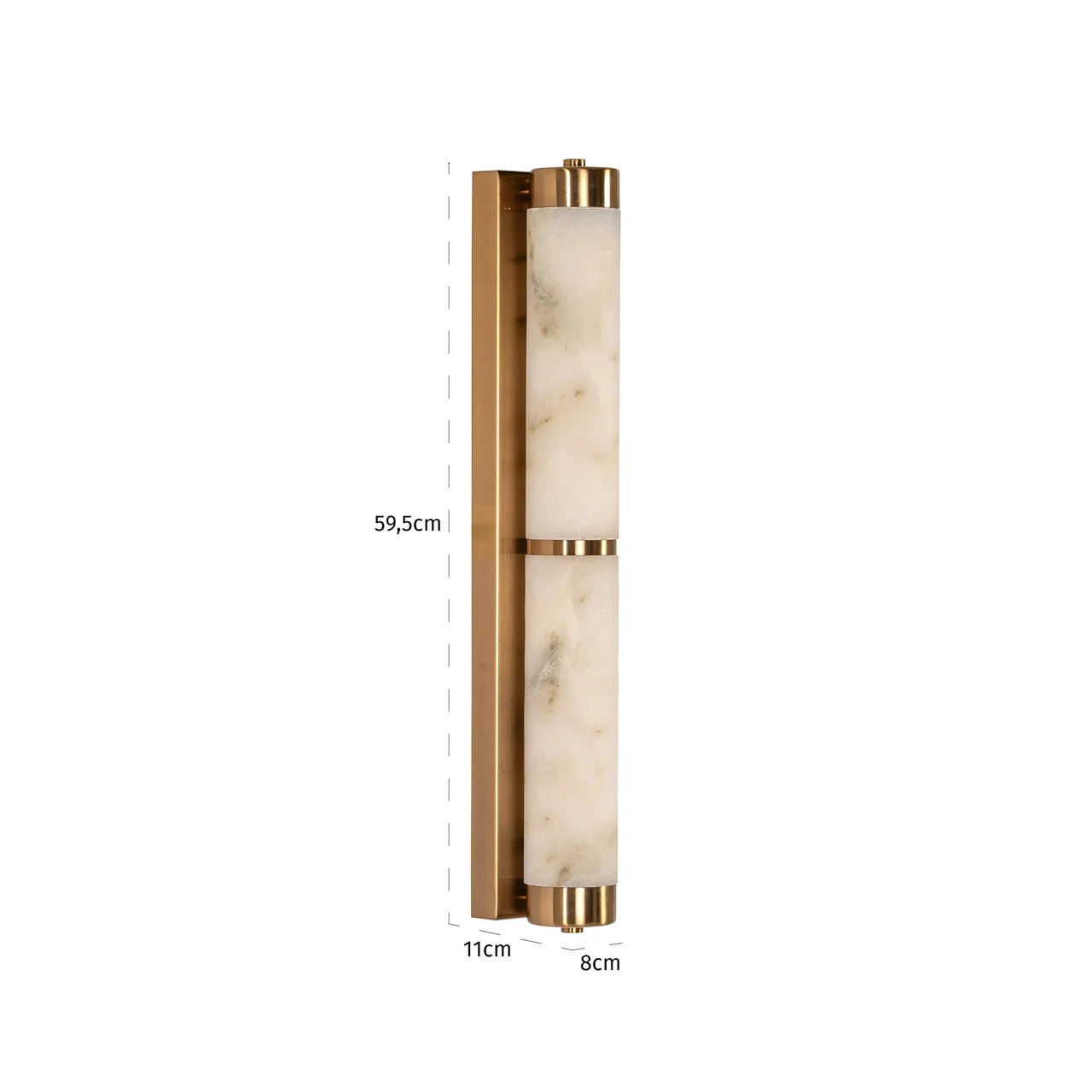 Richmond Interiors Lycke White Marble & Gold Wall Light