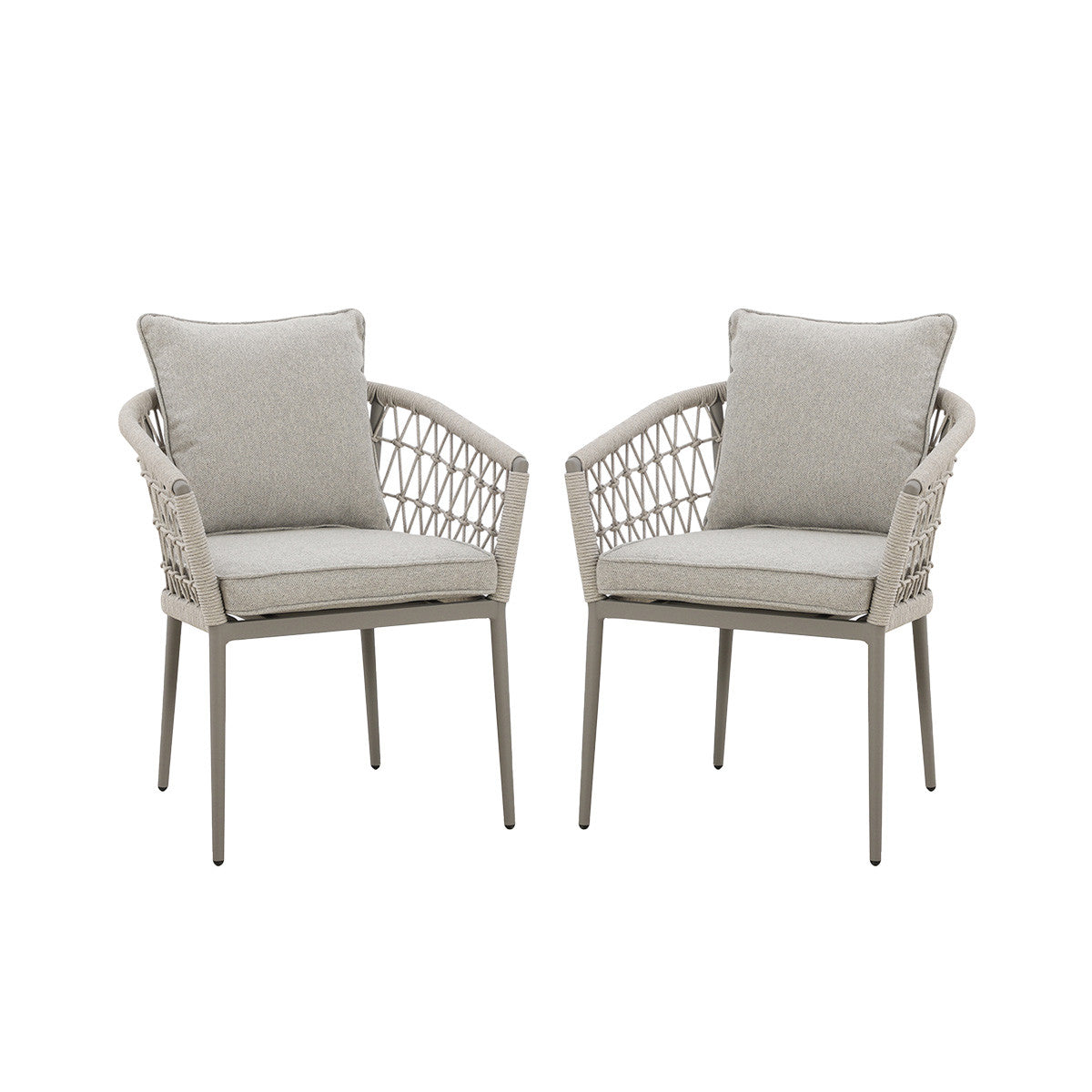 Monaco Set of 2 Dining Chairs - Cool Linen