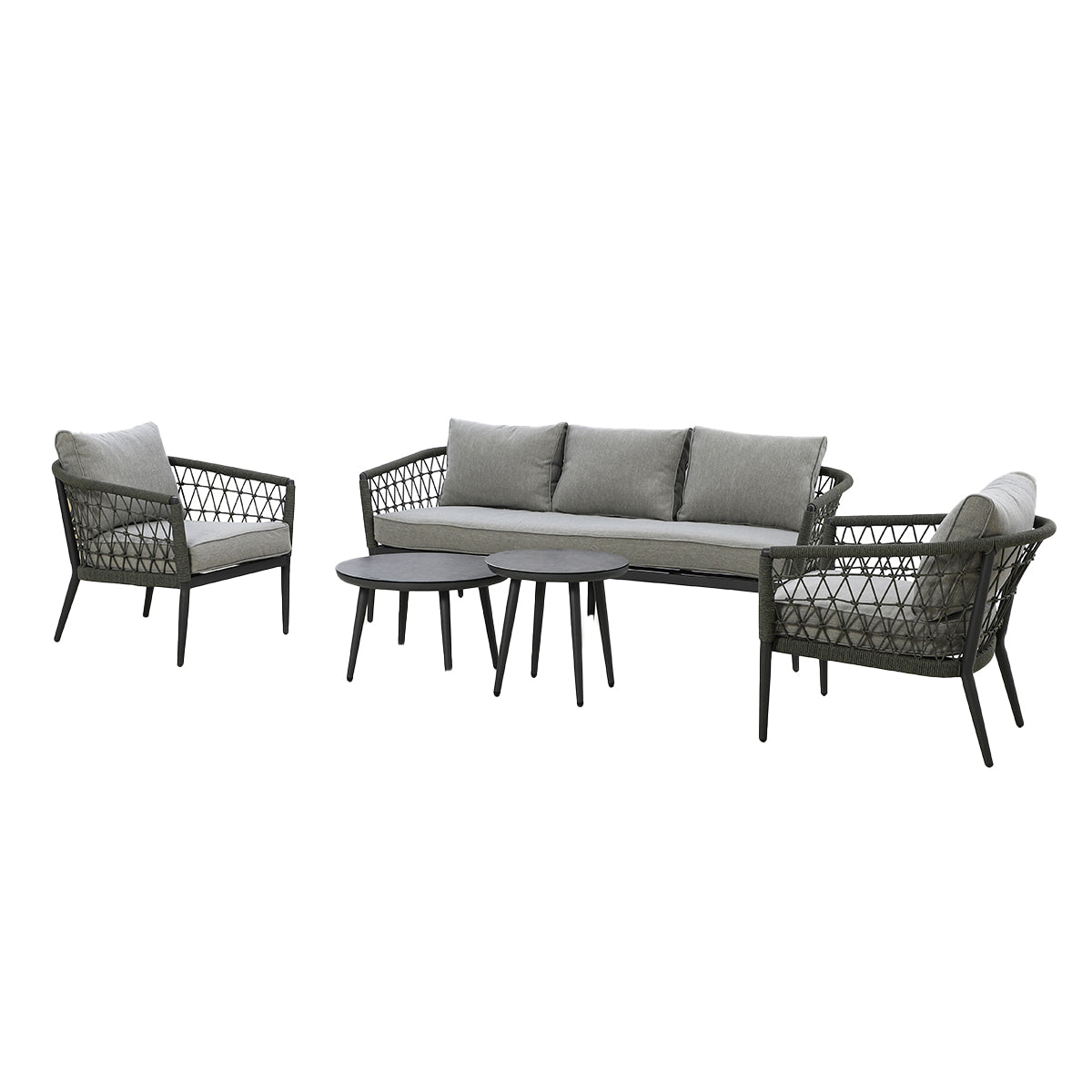 Monaco 3 Seater Sofa Set - Ivy Green