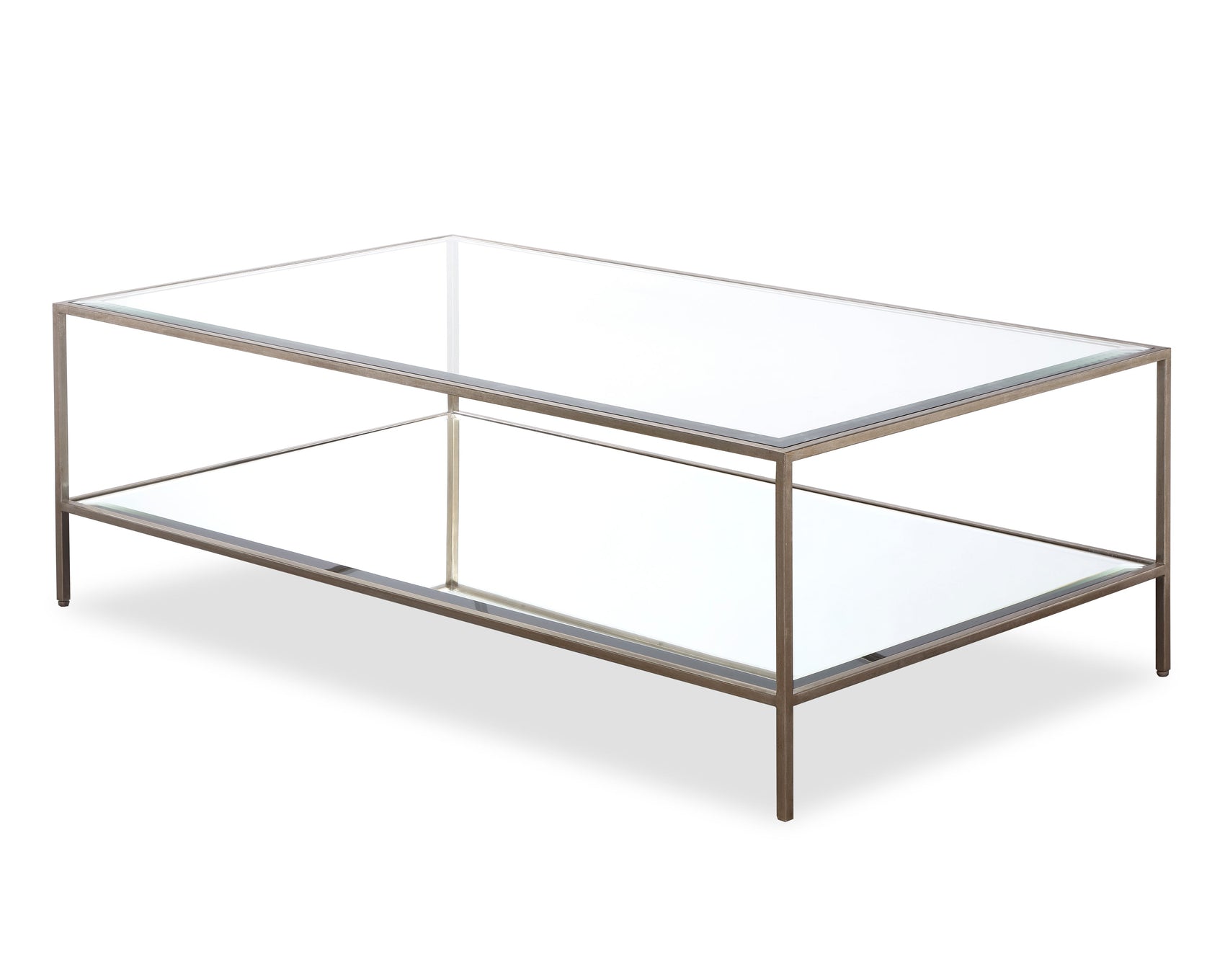Oliver Antique Silver Rectangular Coffee Table