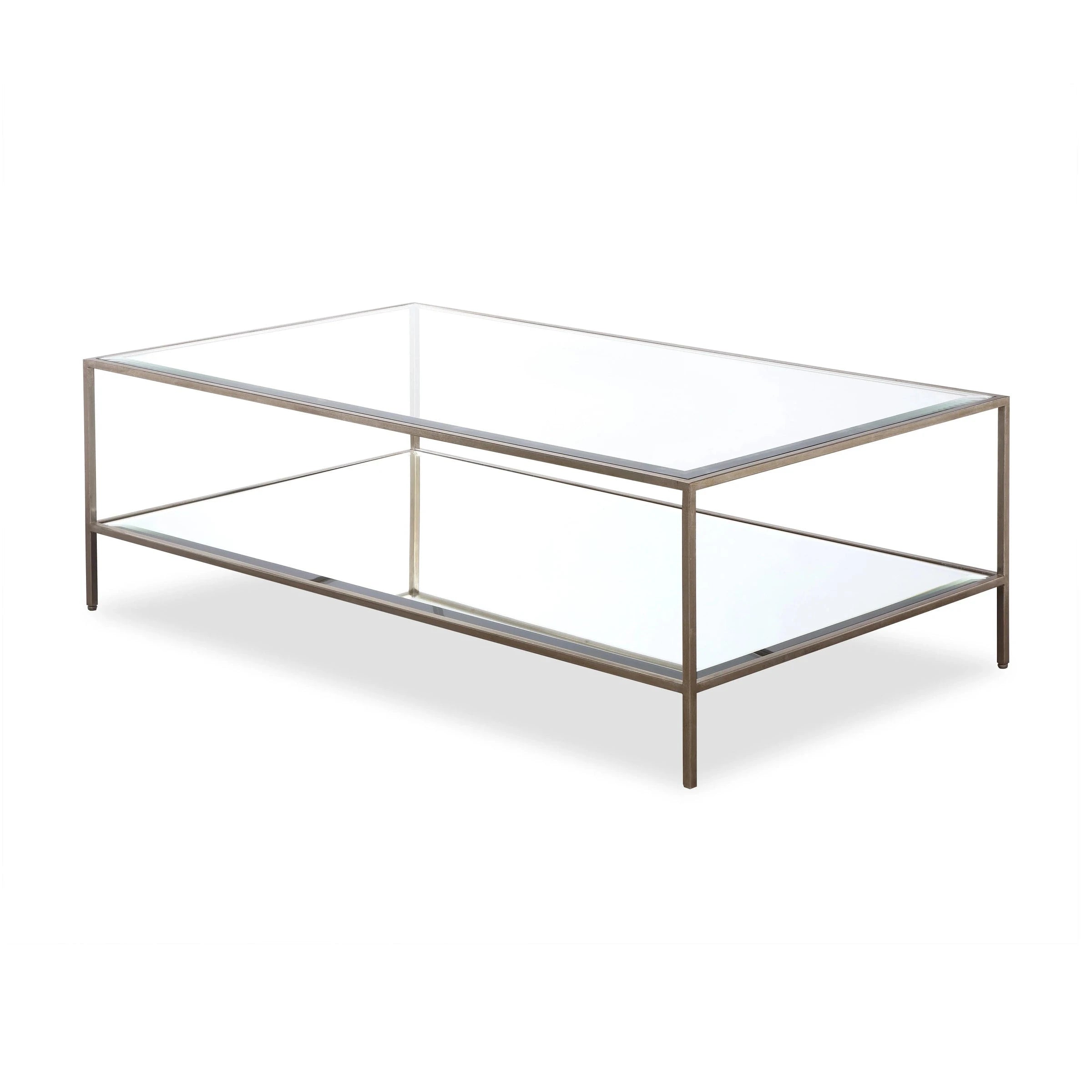 Oliver Antique Silver Rectangular Coffee Table