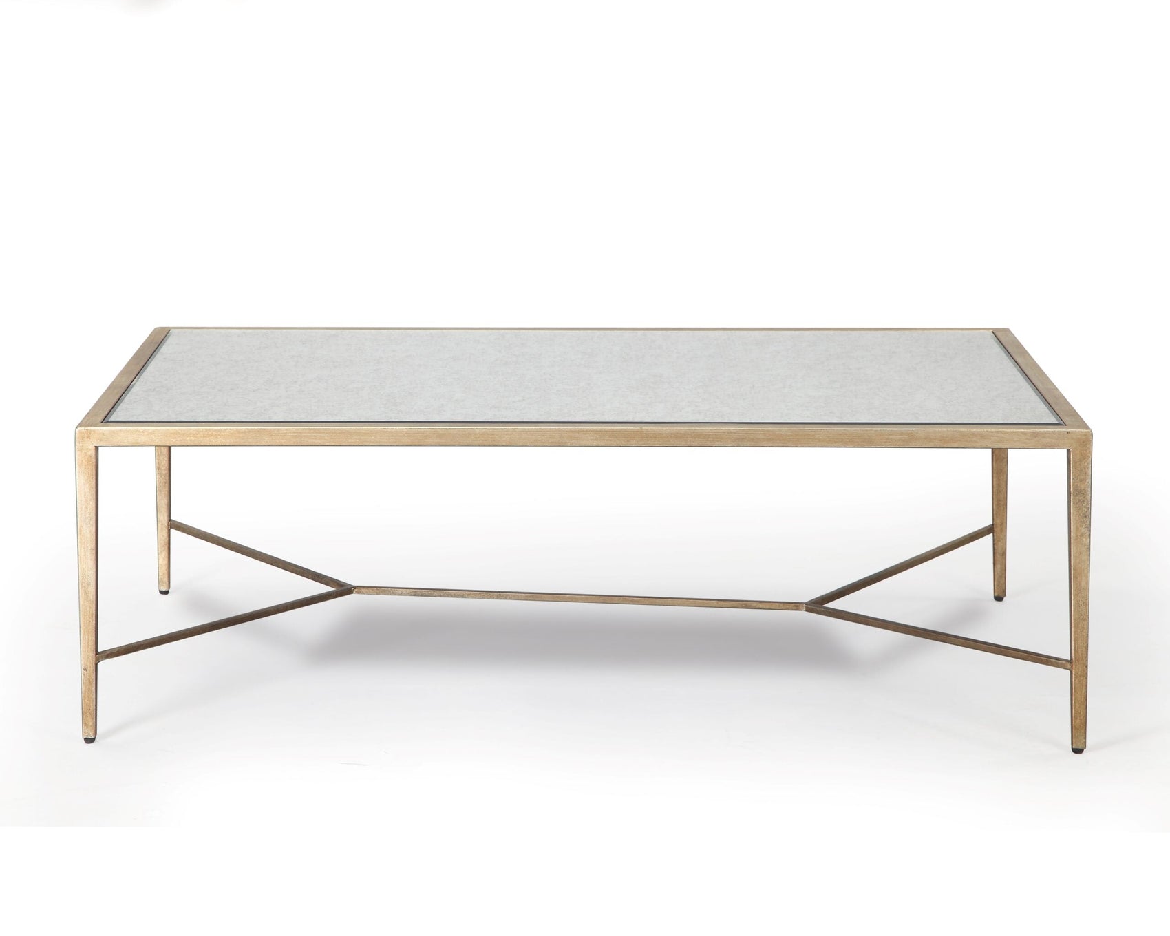 Tarah Antique Silver Mirror Rectangular Coffee Table