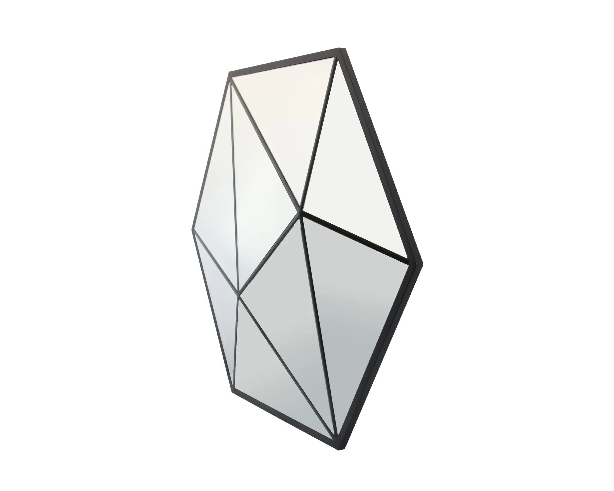 Caos Silver & Black Asymmetric Wall Mirror