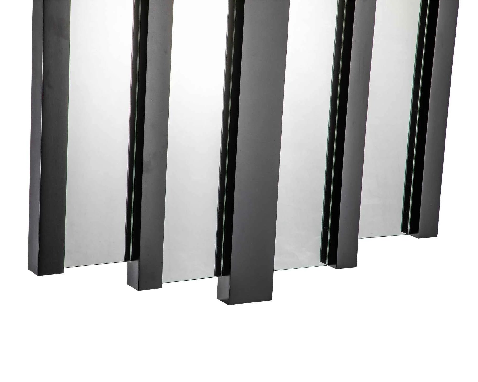 Cobra Matt Black Wood Wall Mirror