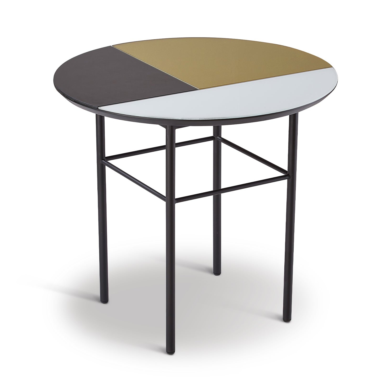 Orphenus Matt Black on Steel Side Table