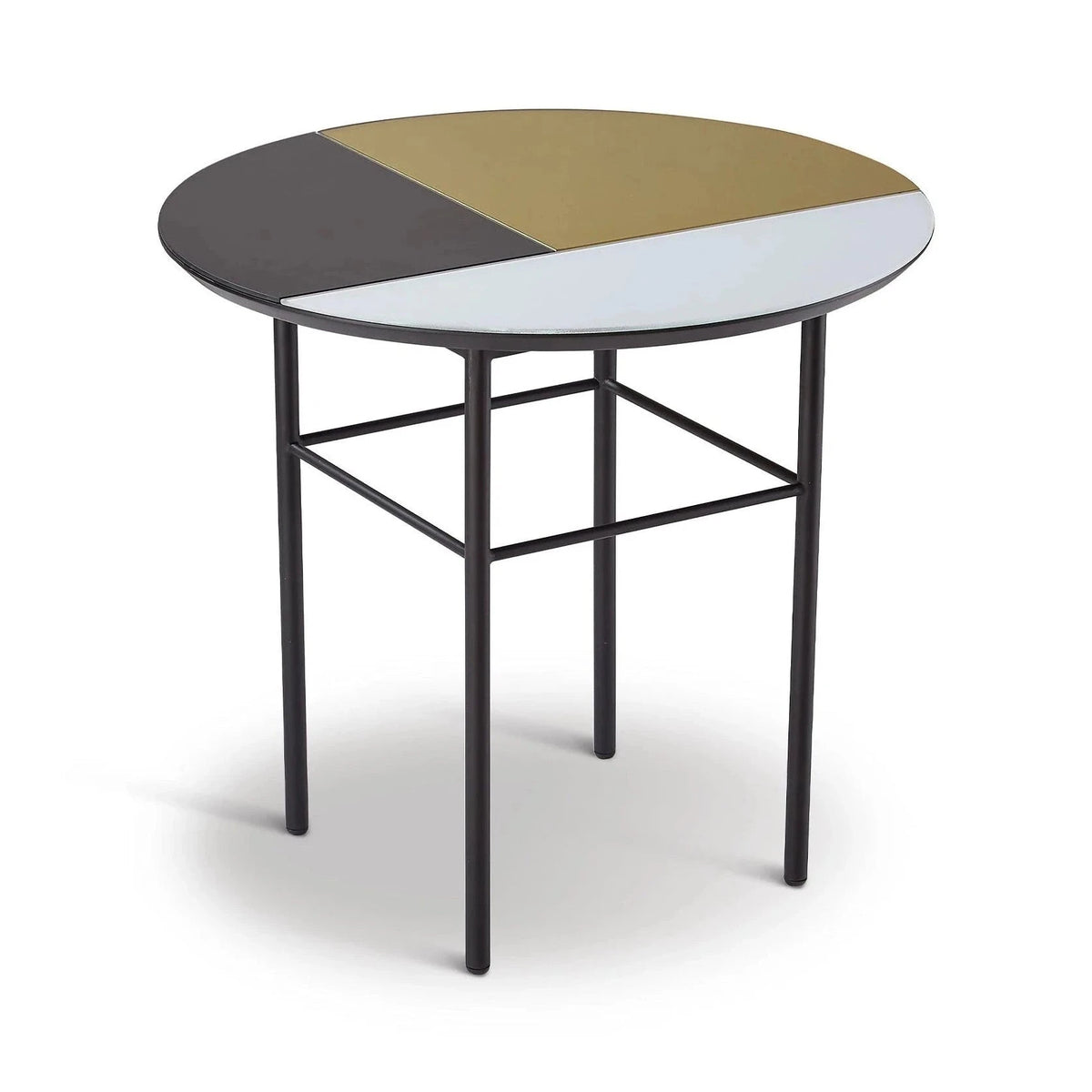 Orphenus Matt Black on Steel Side Table
