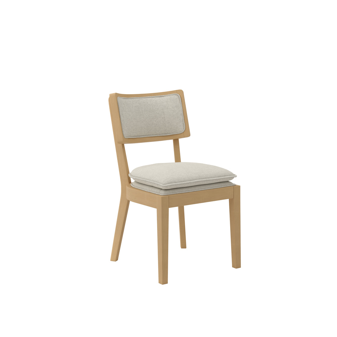 Maggie Natural Wood & Frost Fabric Dining Chair