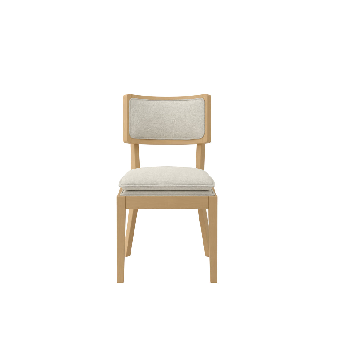 Maggie Natural Wood & Frost Fabric Dining Chair