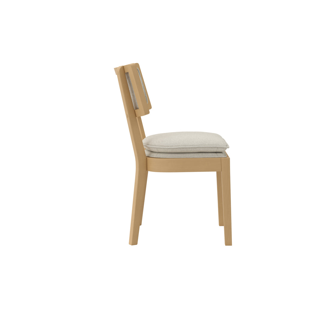 Maggie Natural Wood & Frost Fabric Dining Chair