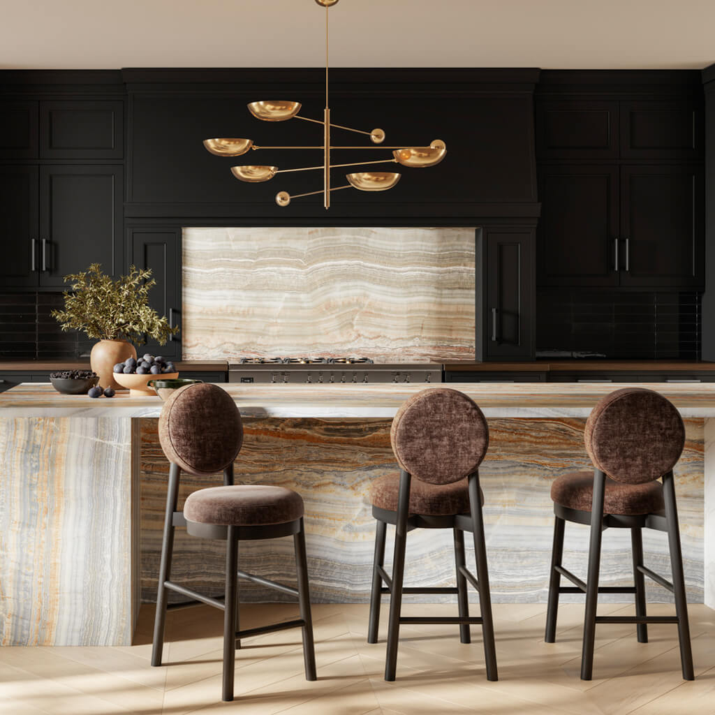 Maru Treacle Brown Counter Stool