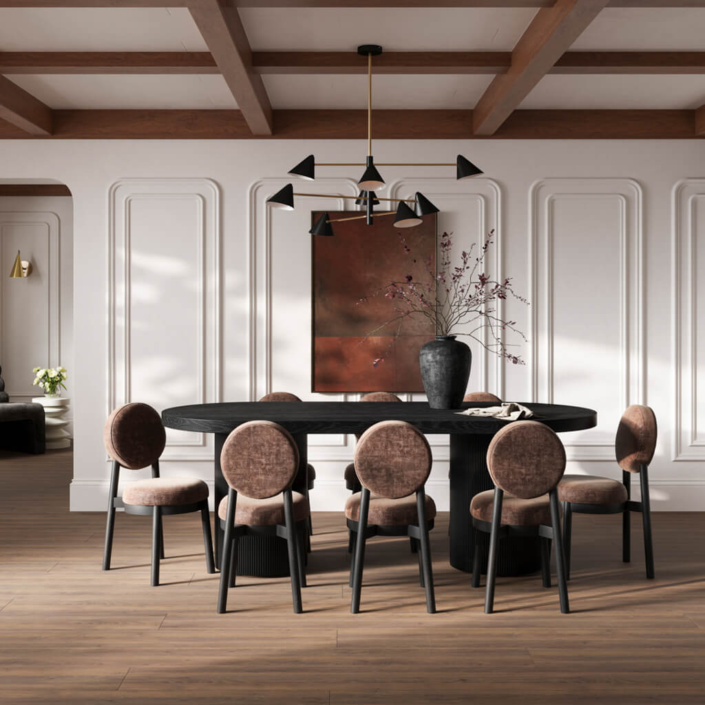 Set of 2 Maru Treacle Brown Dining Chairs