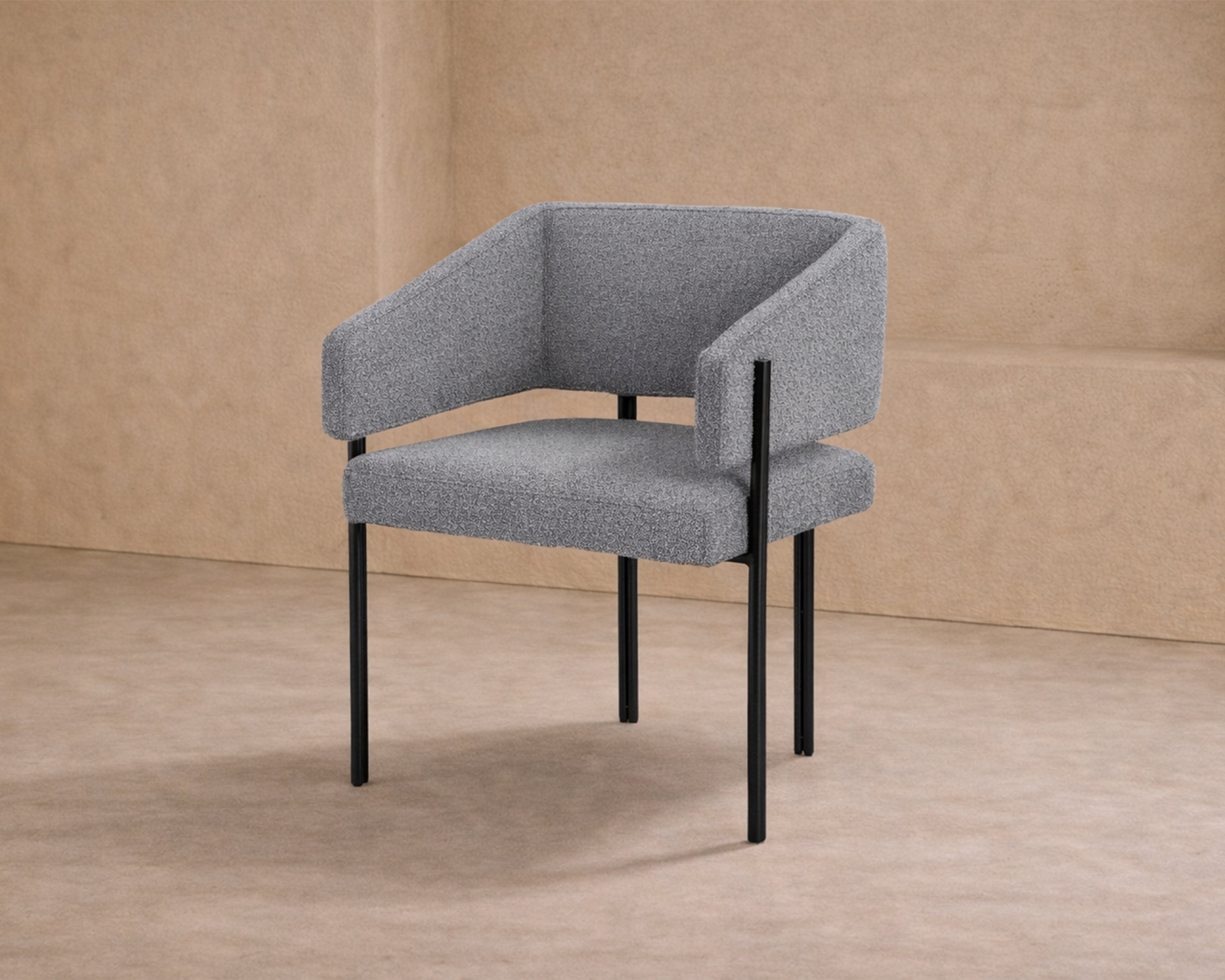 Tatler Dining Chair S - Boucle Grey