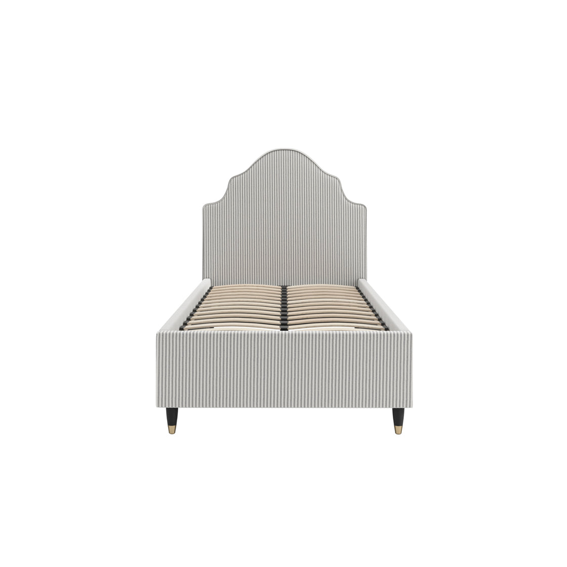 Monterey Grey Thin Stripe Single Bed