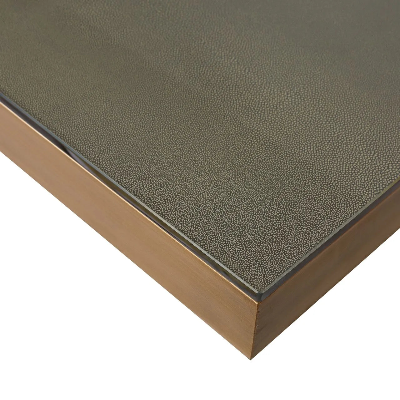 Richmond Interiors Bloomville Grey Shagreen & Gold Rectangle Dining Table | 8 Seater