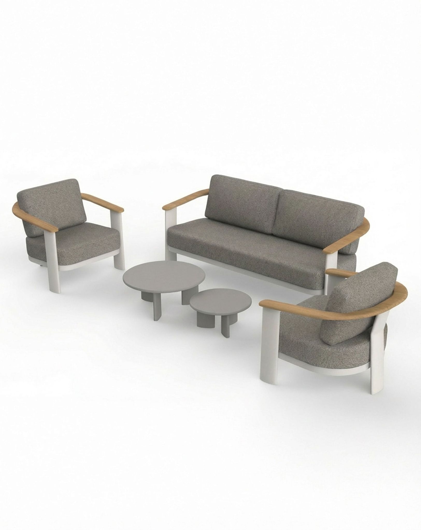 Arabella 5 Seater Grey Lounging Set with Coffee Table