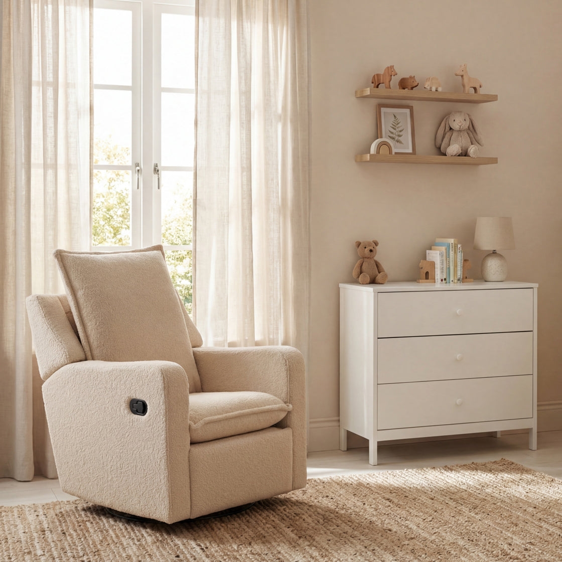 Nestler Oat Teddy Reclining Nursery Chair