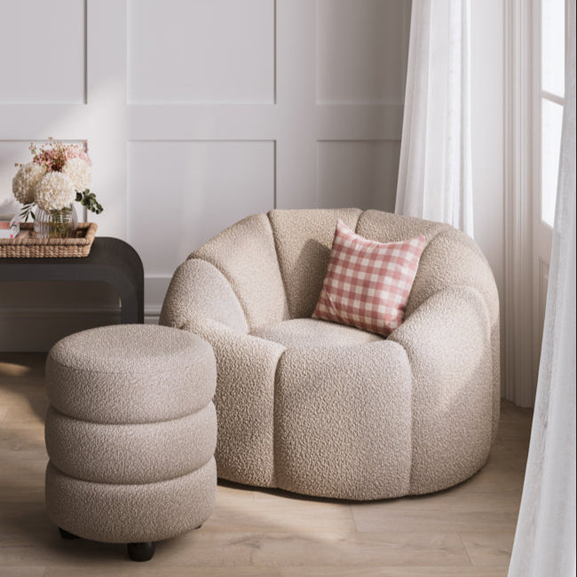 Accent Chairs Sherpa Tulip Swivel Chair Avdul 38