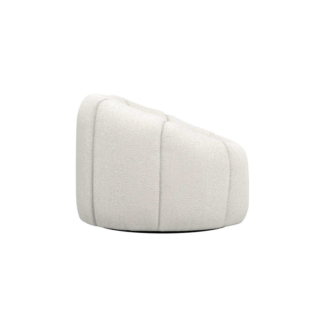 Nao Ivory White Boucle Swivel Accent Chair