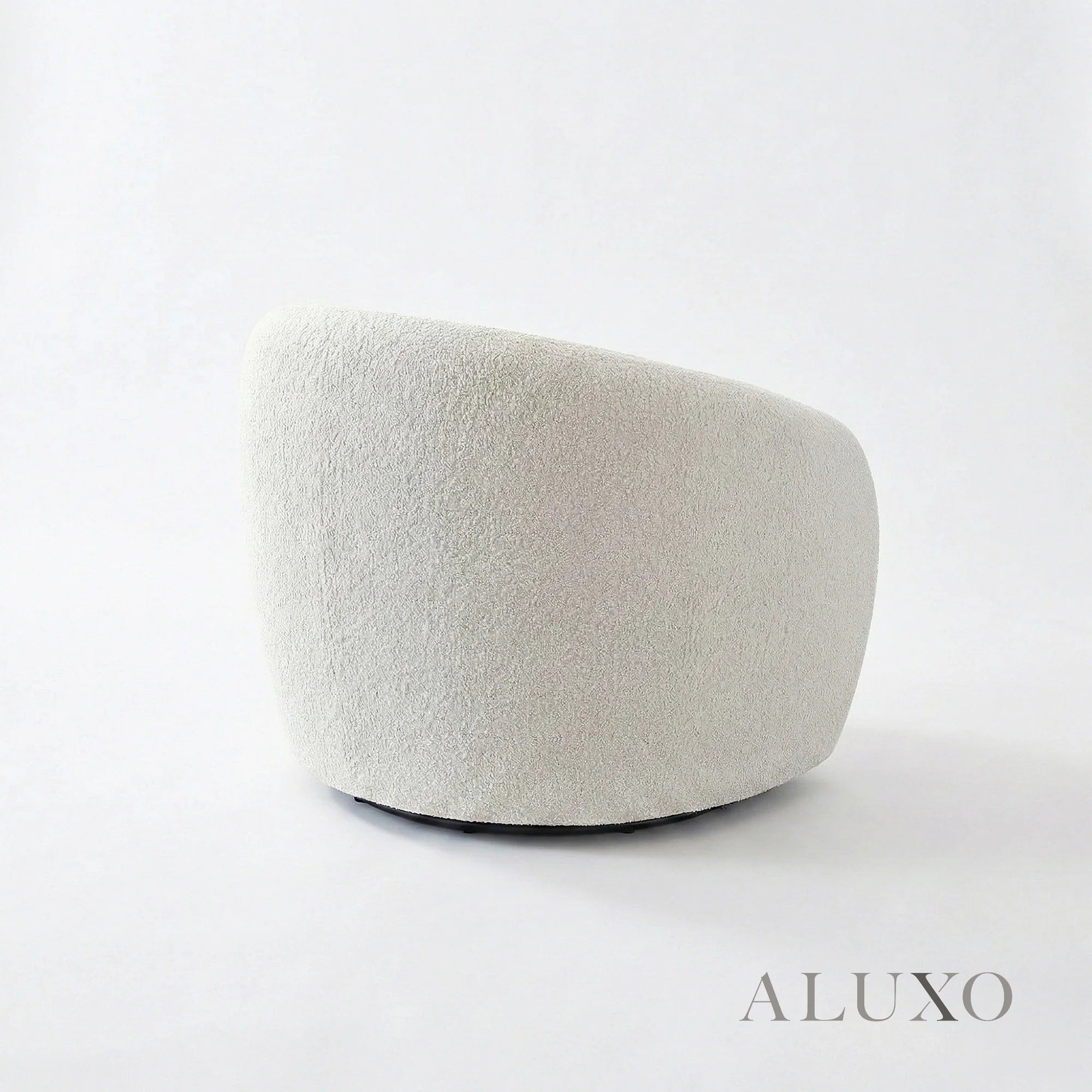 Aluxo Kira Teddy Latte Taupe Boucle Armchair
