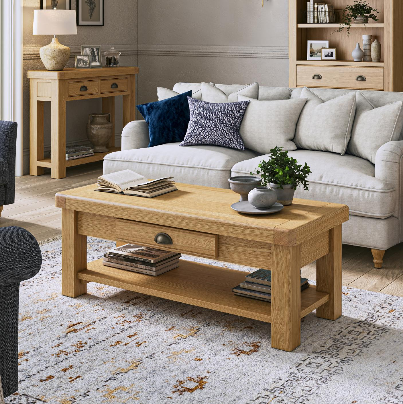 Jackson Oak Wood Coffee Table