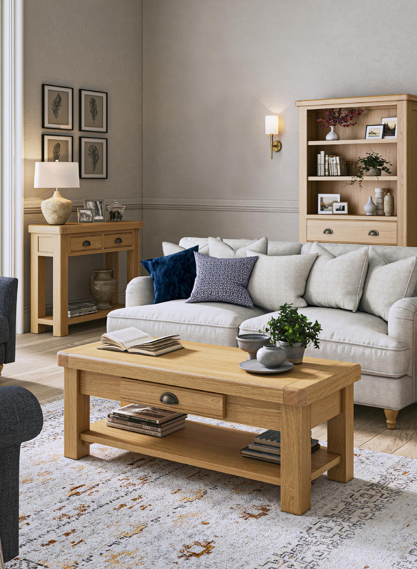 Jackson Oak Wood Coffee Table