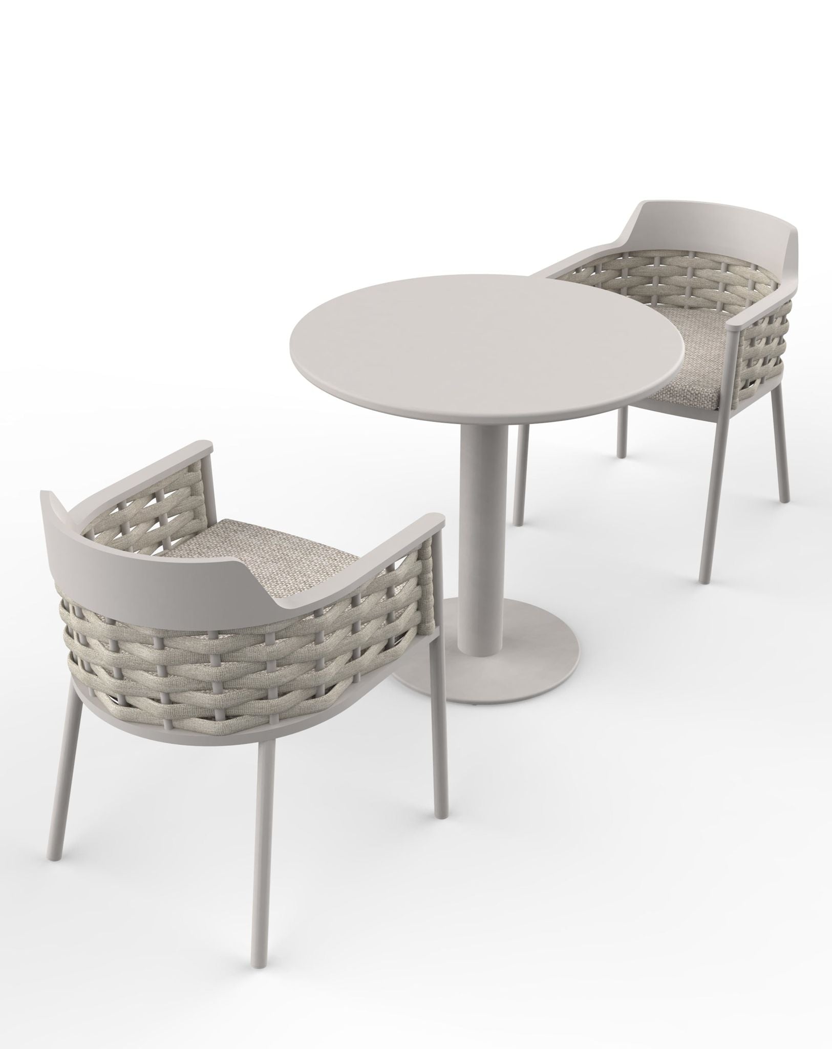 Varesse 2 Seater Grey Bistro Dining Set