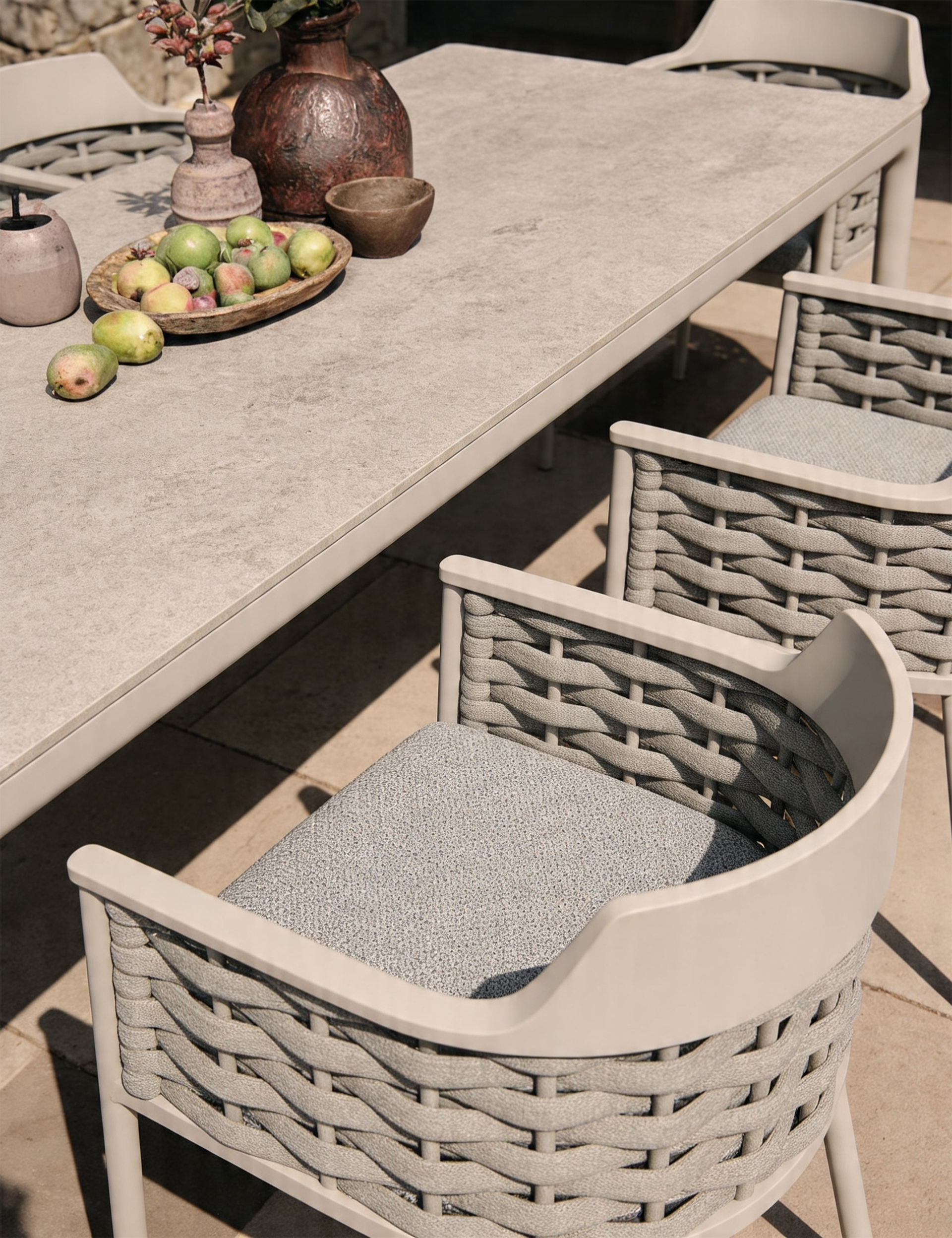 Varesse 6 Seater Grey Outdoor Dining Set