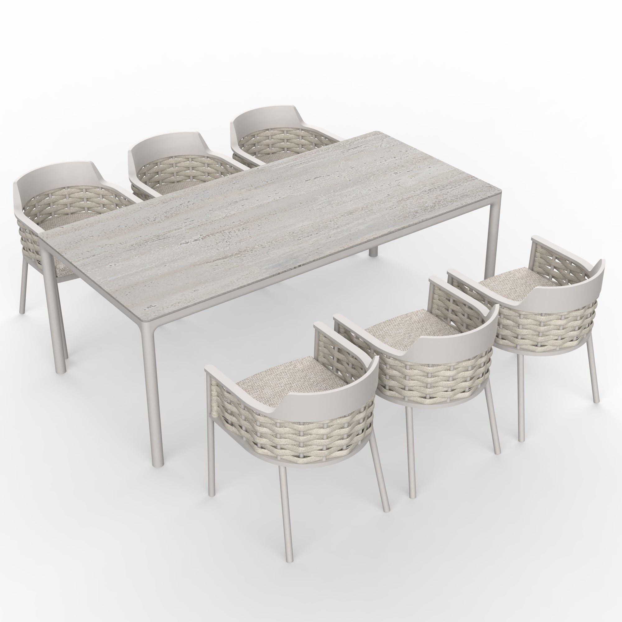 Varesse 6 Seater Grey Outdoor Dining Set