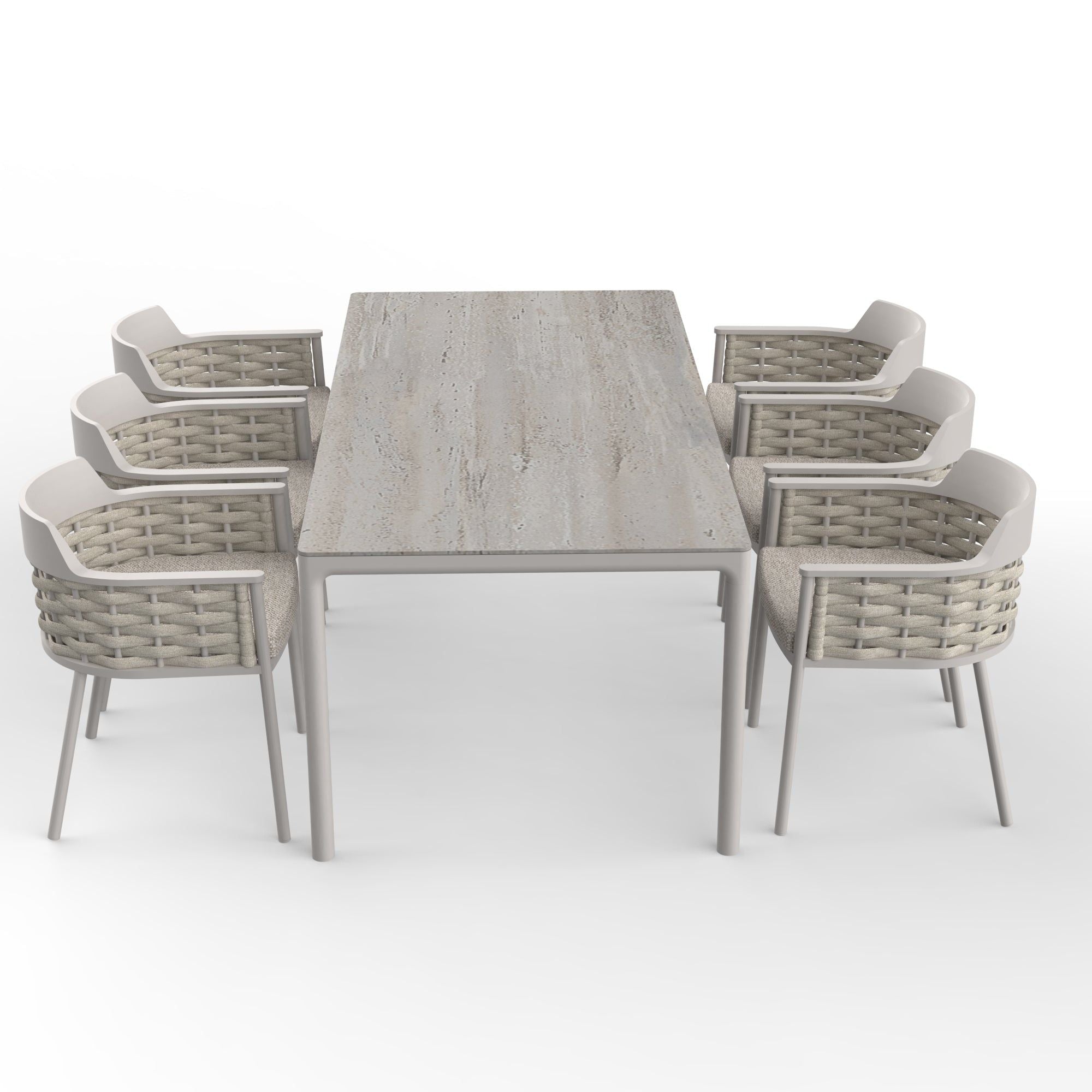 Varesse 6 Seater Grey Outdoor Dining Set
