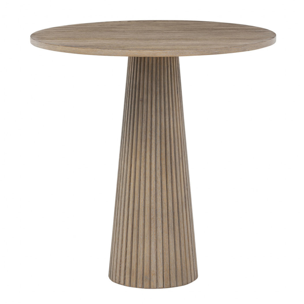 DI Designs Leckford Natural Aged Oak Ribbed Round Dining Table