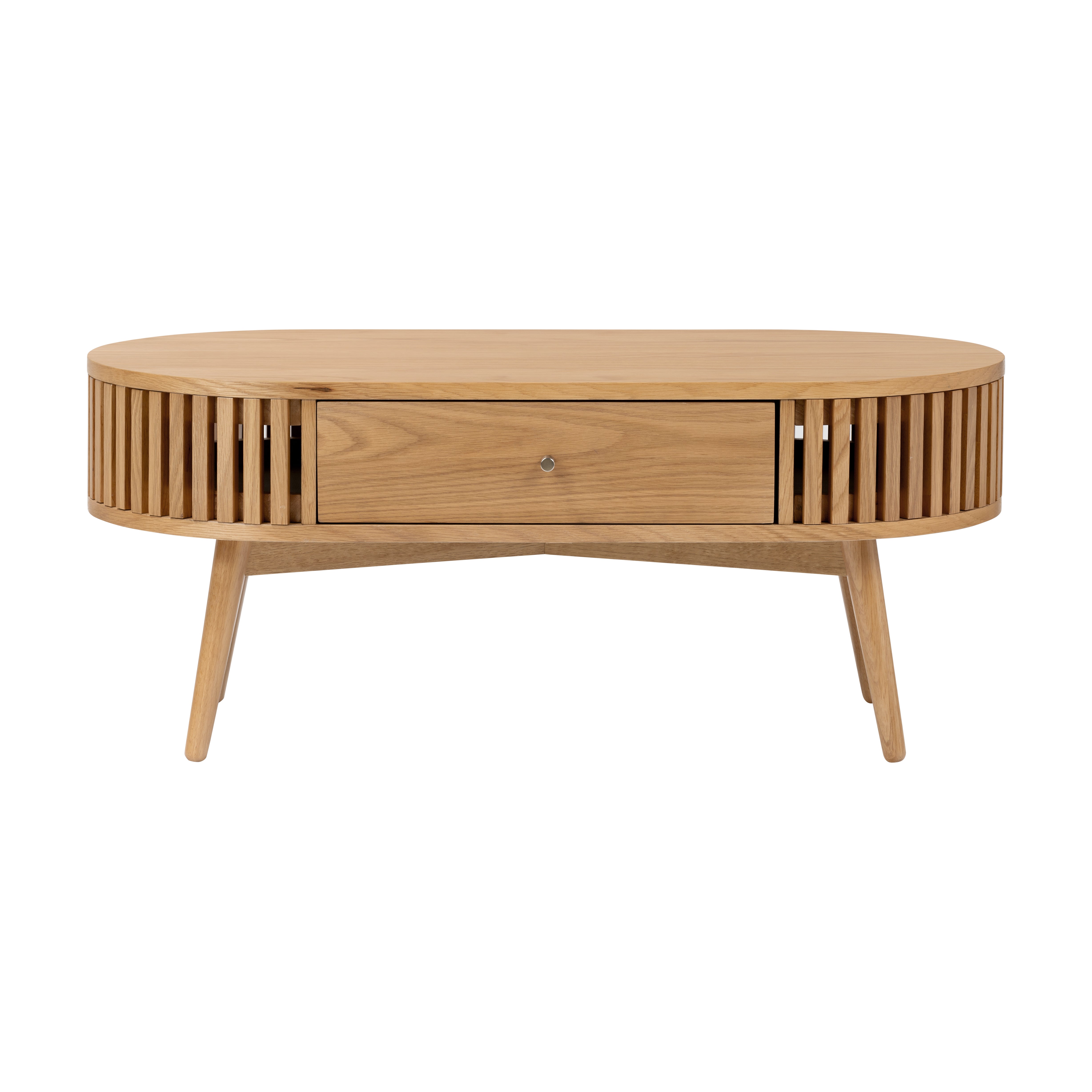 Colton Natural Wood Oval Coffee Table