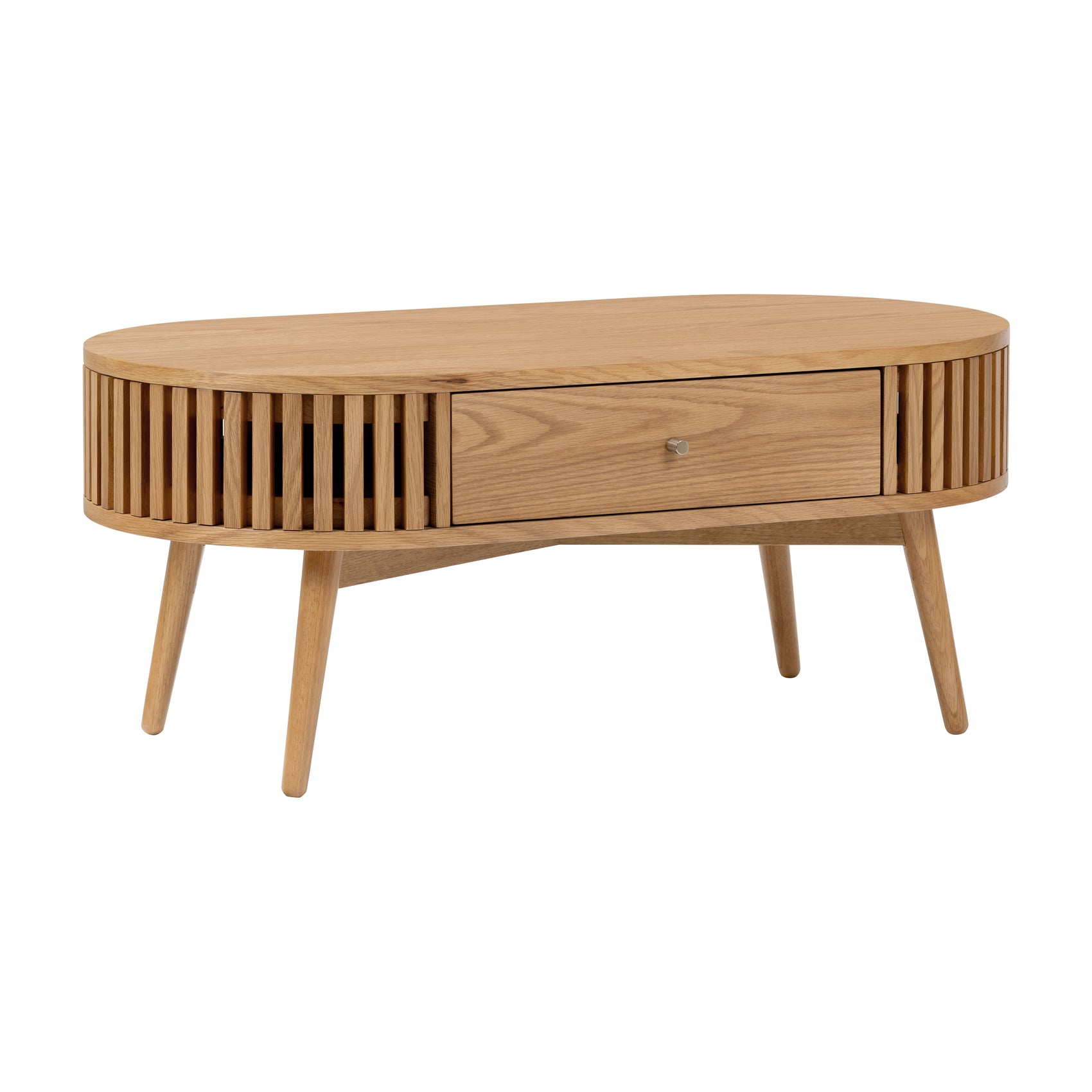 Colton Natural Wood Oval Coffee Table