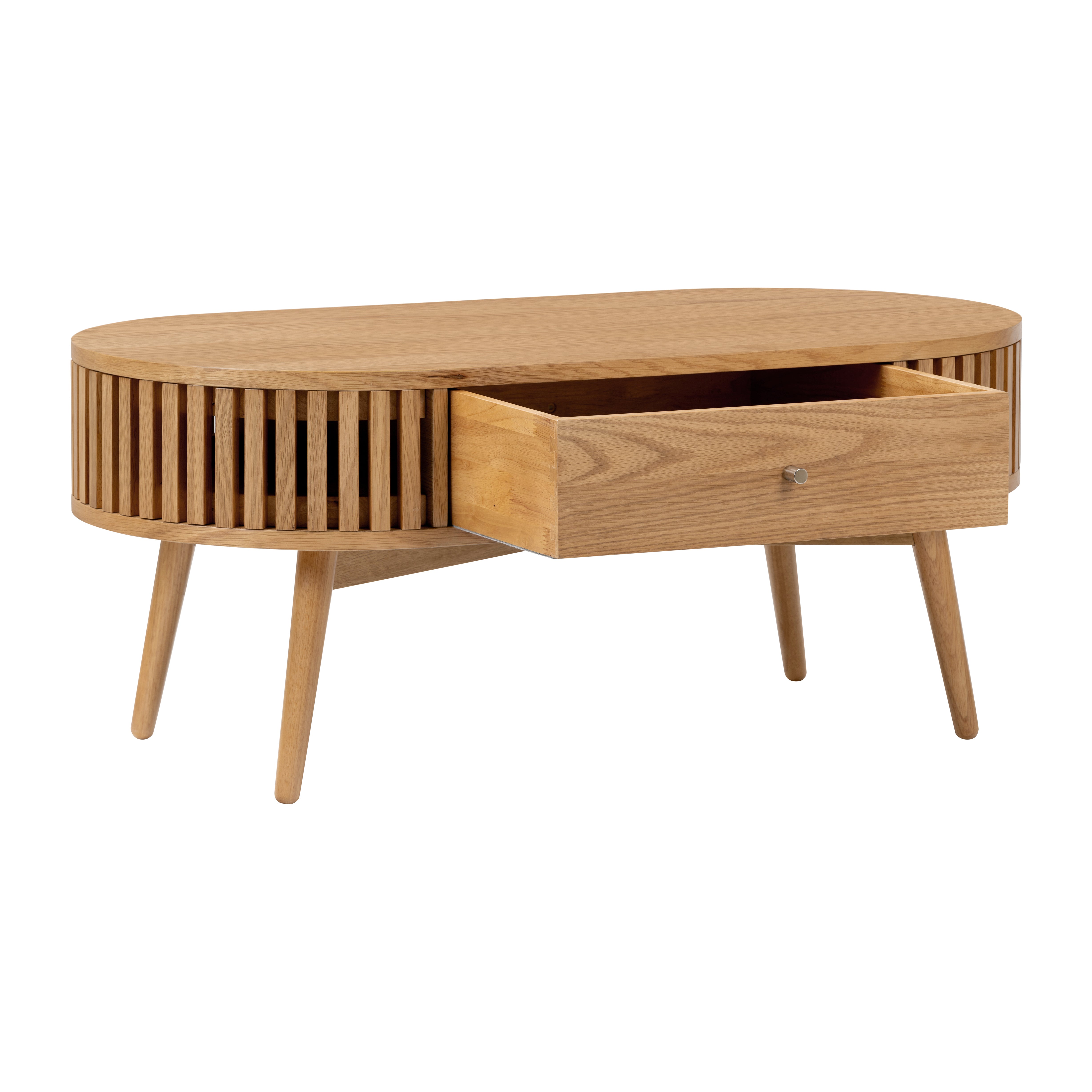 Colton Natural Wood Oval Coffee Table