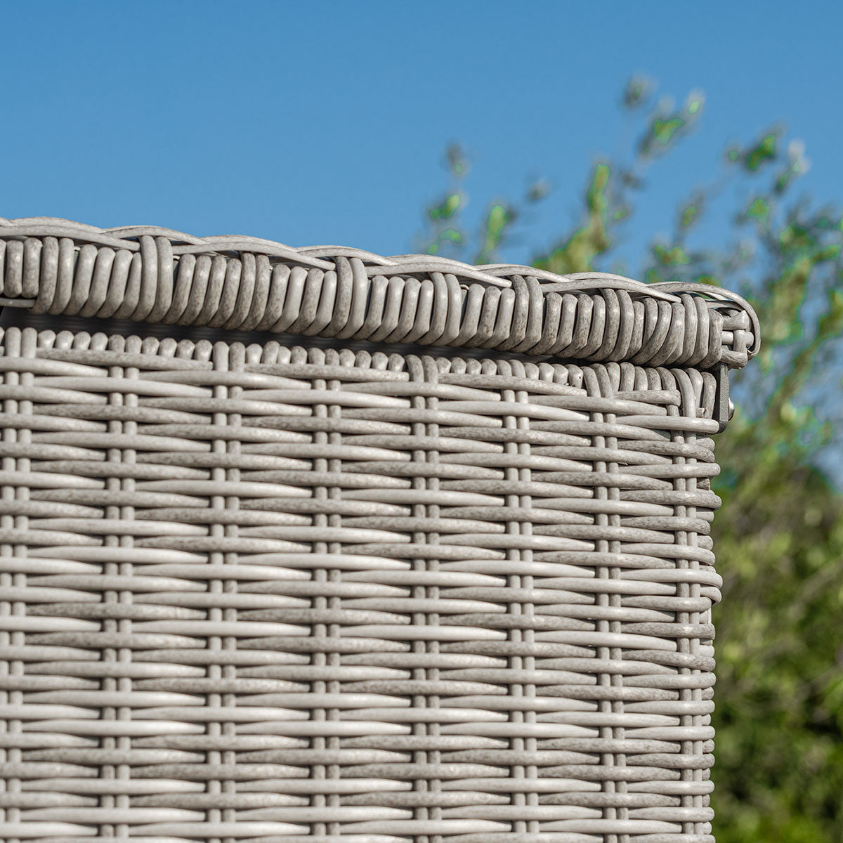 Oxford Grey Rattan Outdoor Storage Box
