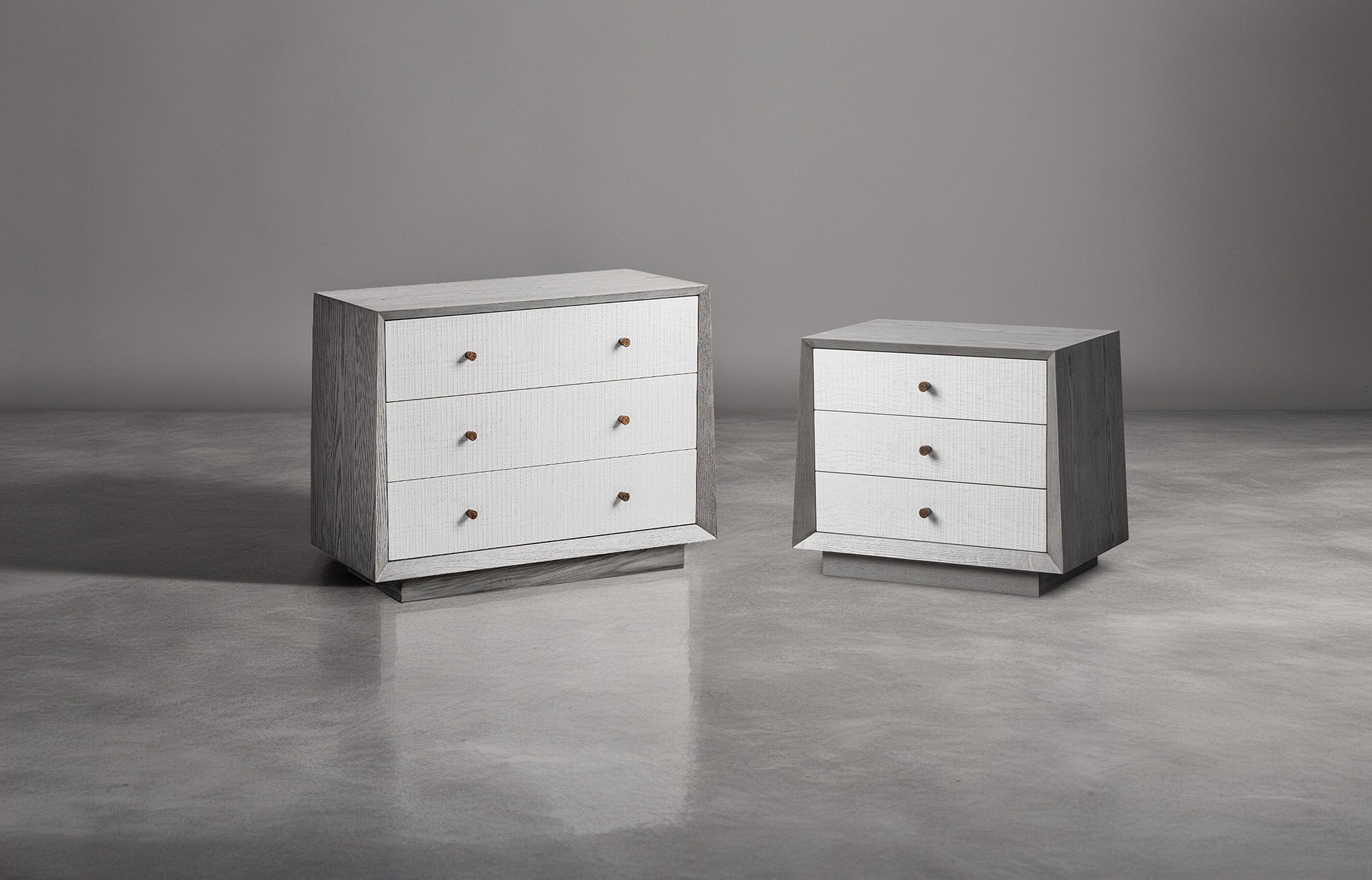 Otilia Chest Of Drawers - Silver Grey & Saw Cut