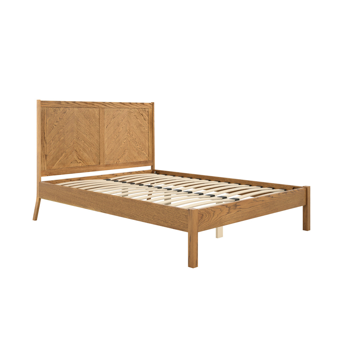 Palms Smoked Wood Double Bed