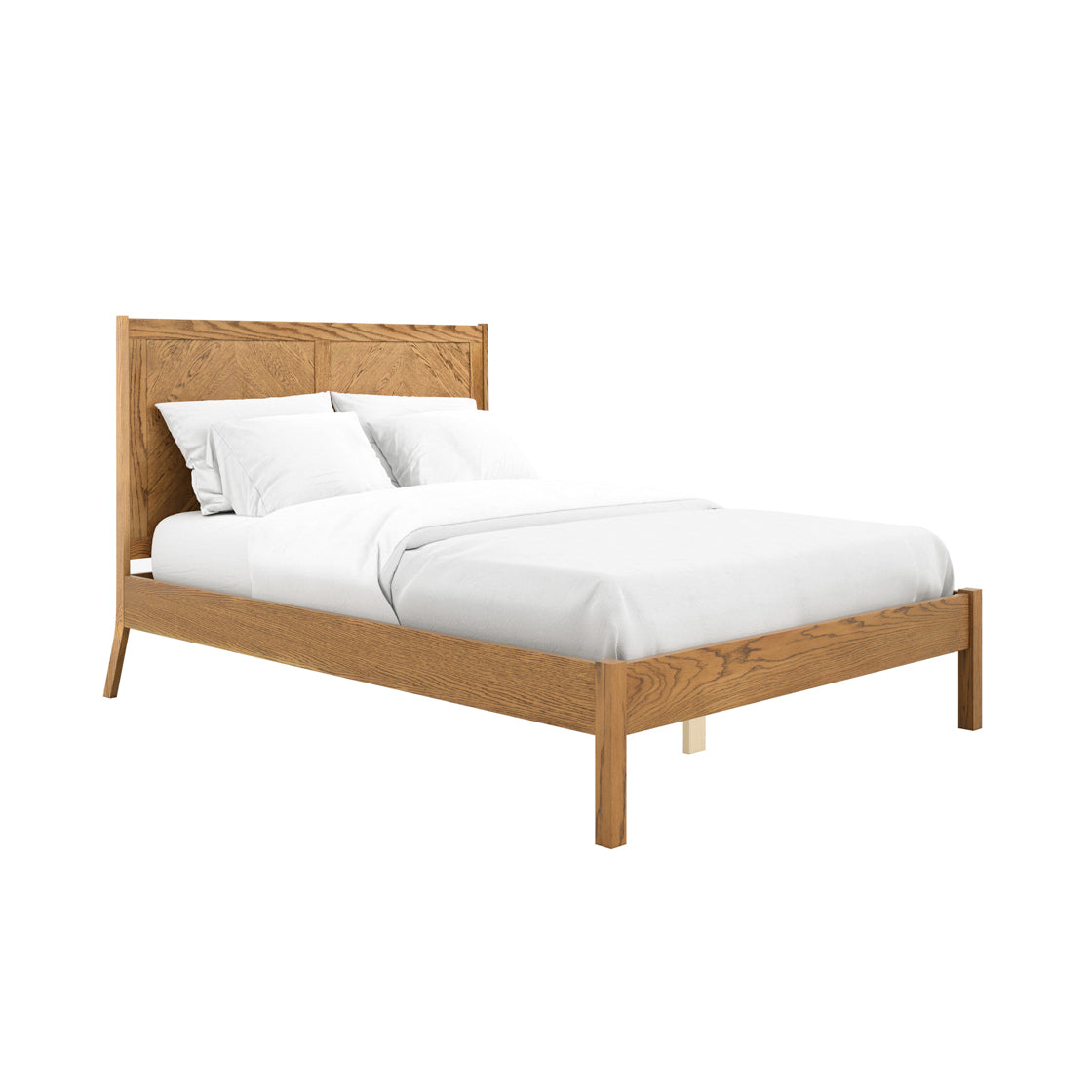 Palms Smoked Wood King Size Bed