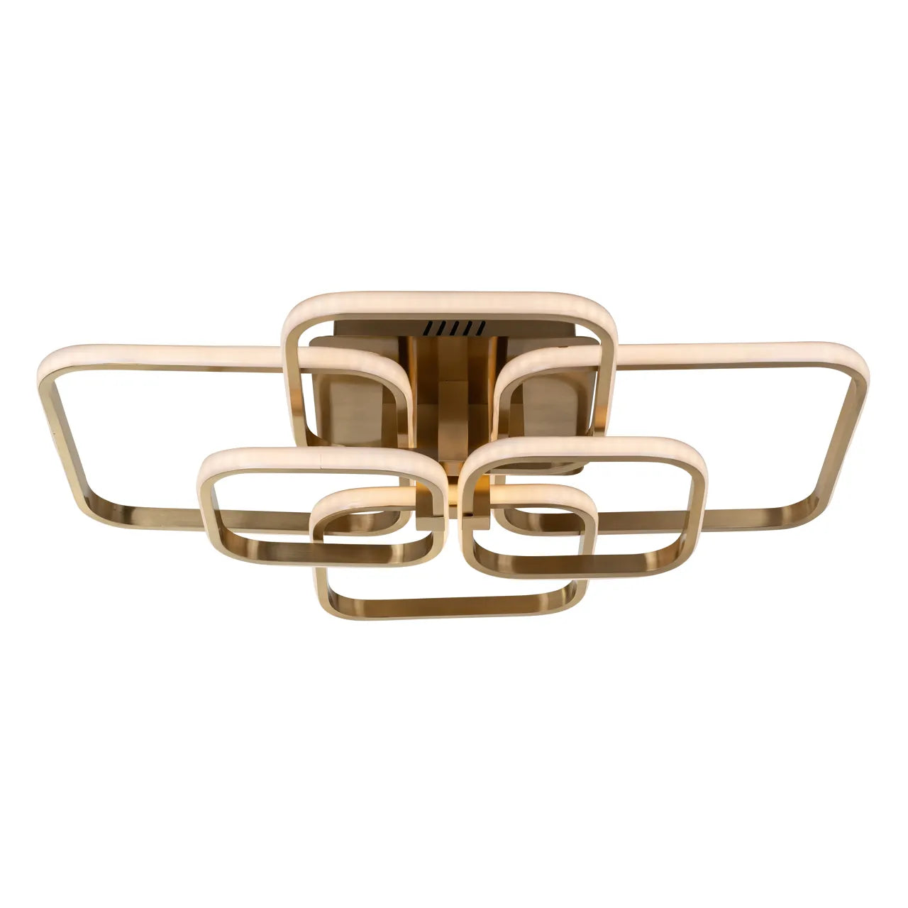 Richmond Interiors Cailey Brushed Gold Rounded Square Led Ceiling Light