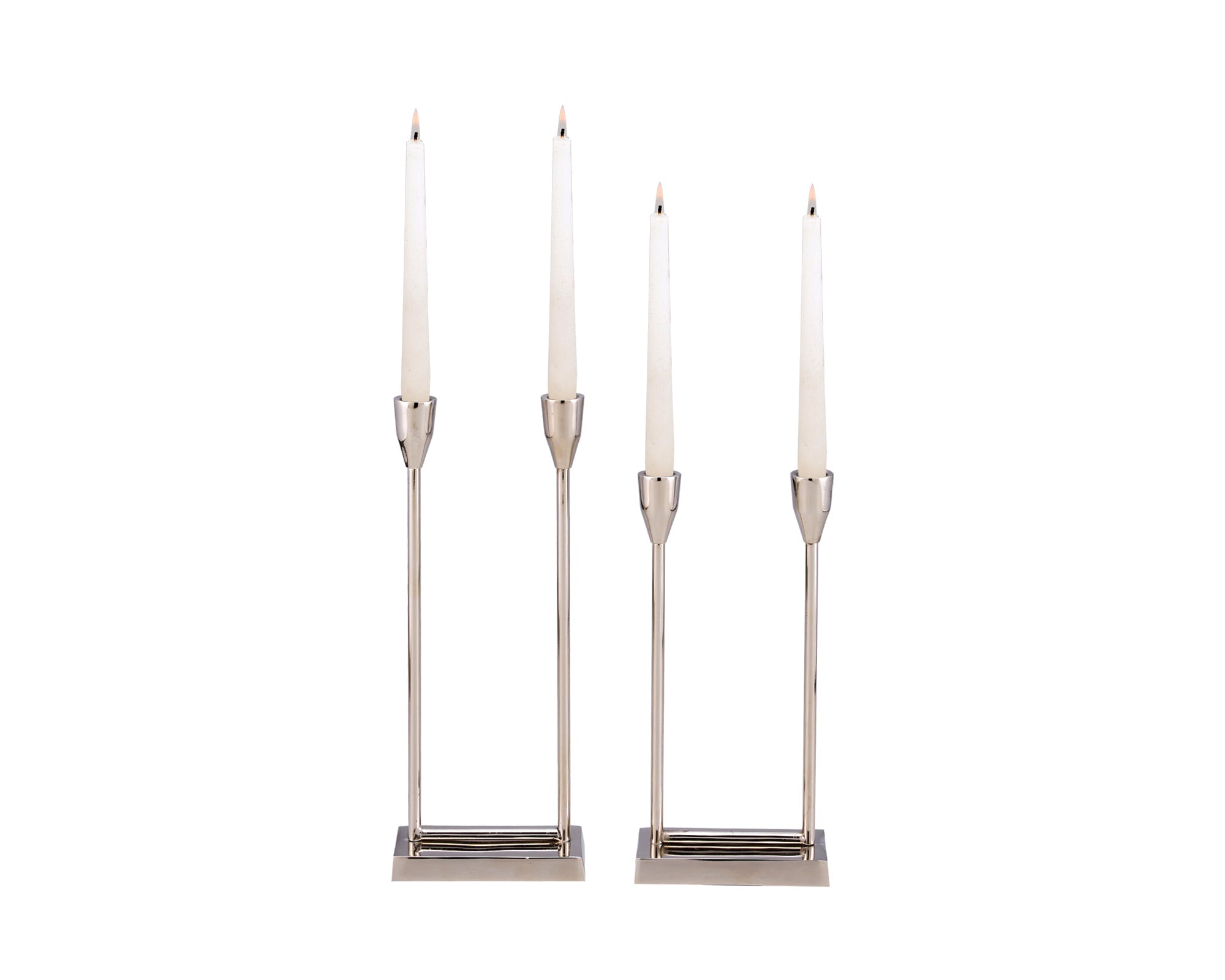 Pico Candle Holder - Nickel A Set Of 2