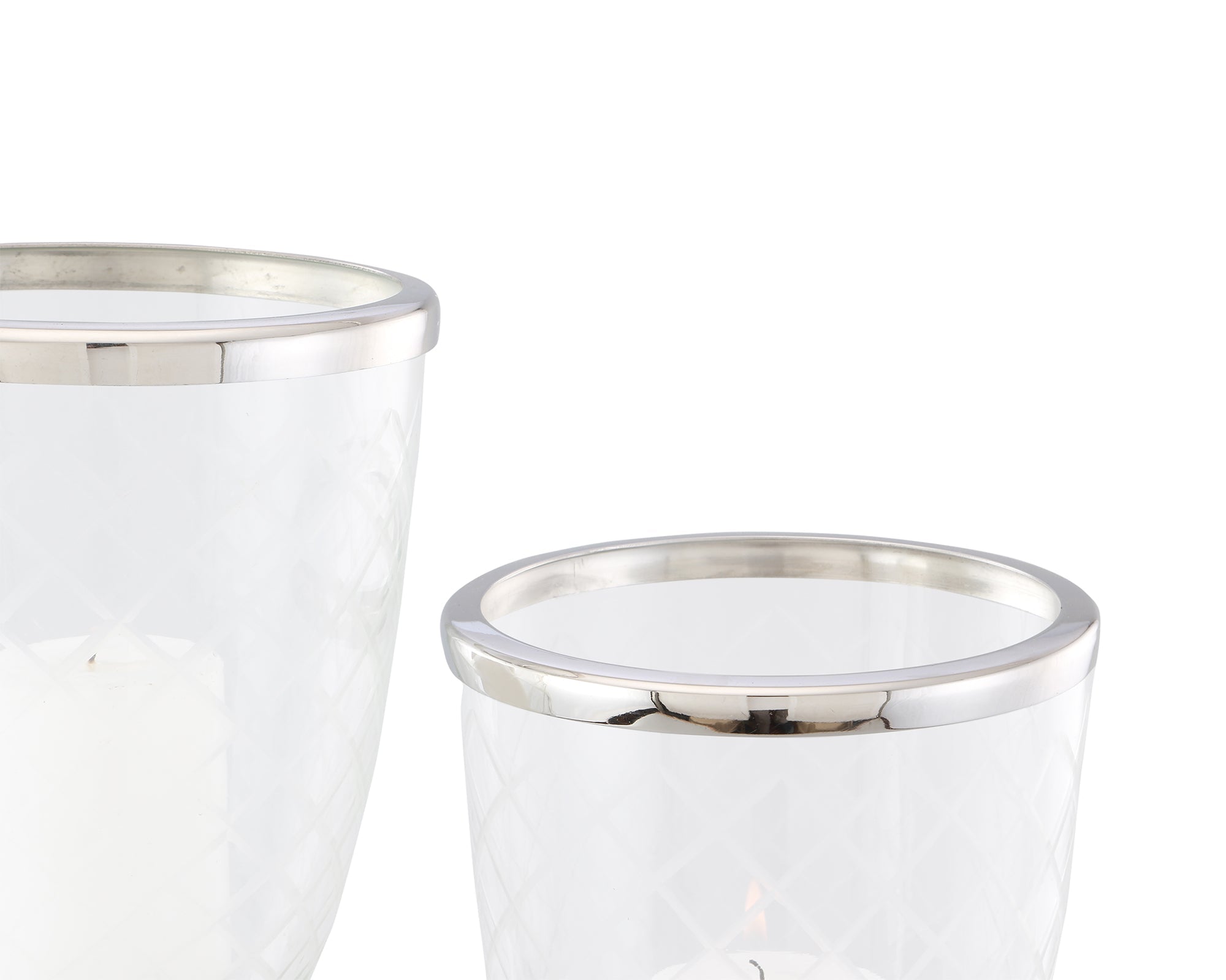 Set of 2 Baluster Candle Holders - Nickel