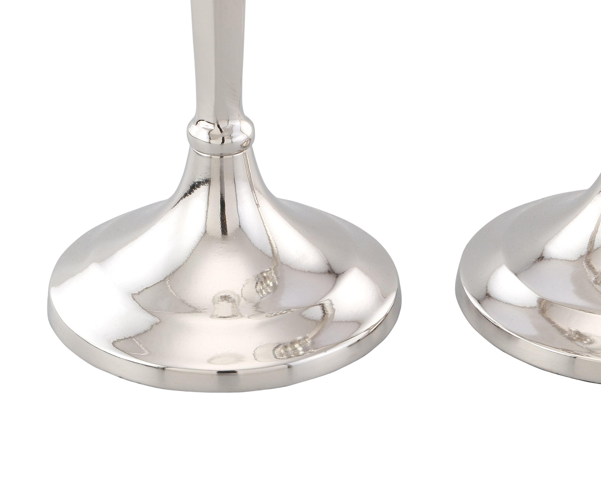 Set of 2 Baluster Candle Holders - Nickel