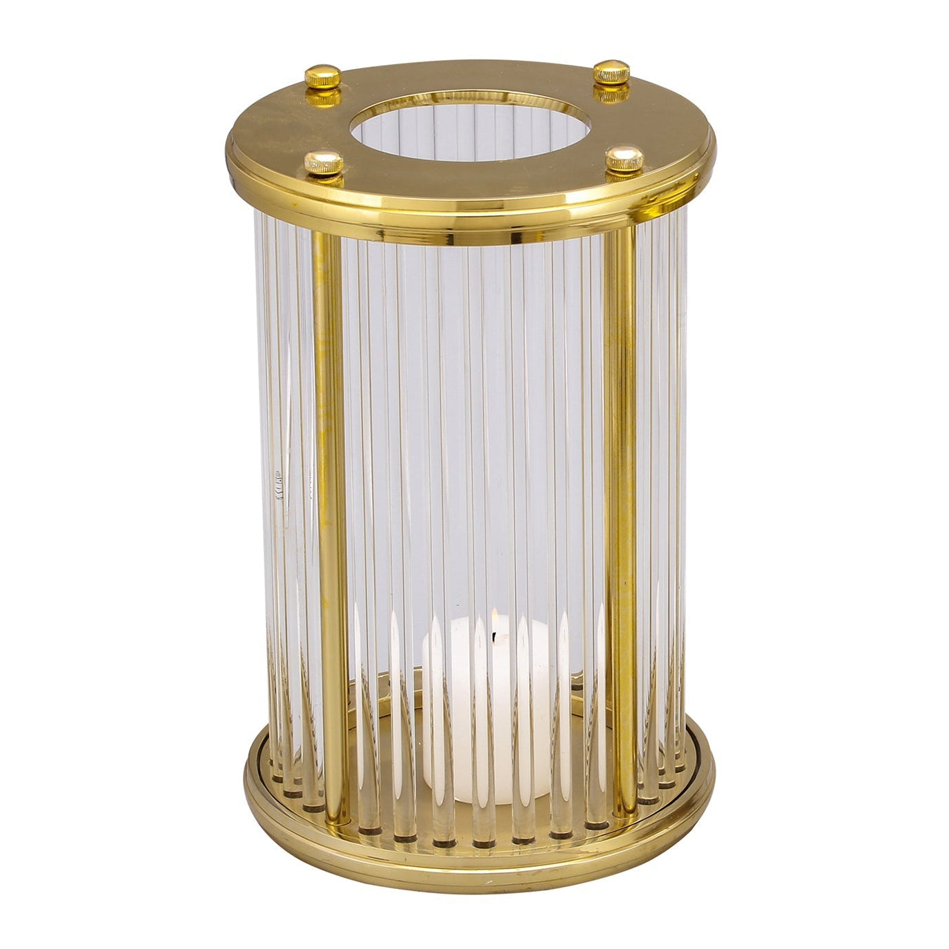 Bethany Hurricane Gold Candle Holder Large