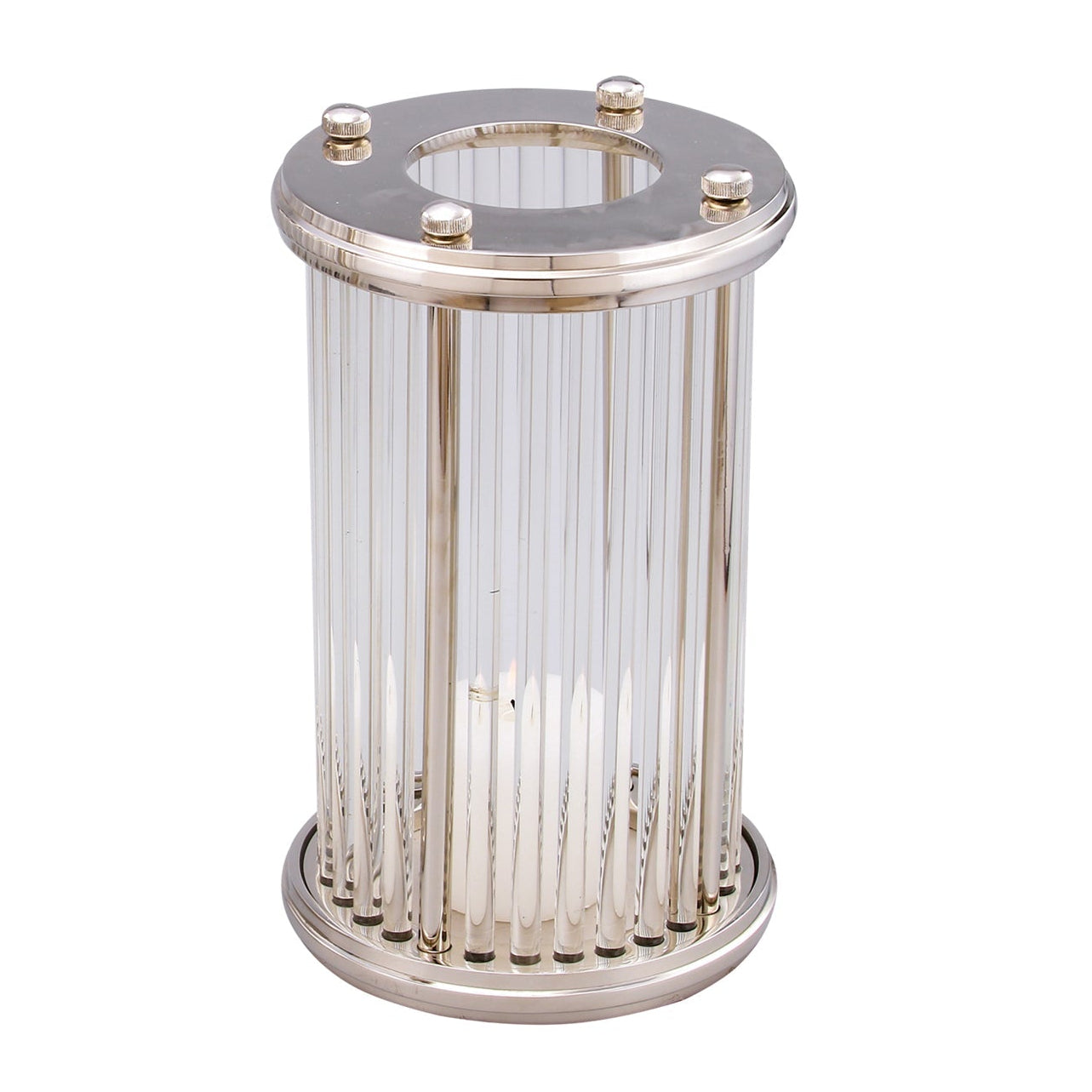 Bethany Hurricane Nickel Candle Holder Small
