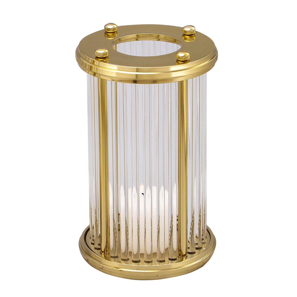 Bethany Hurricane Gold Candle Holder Small