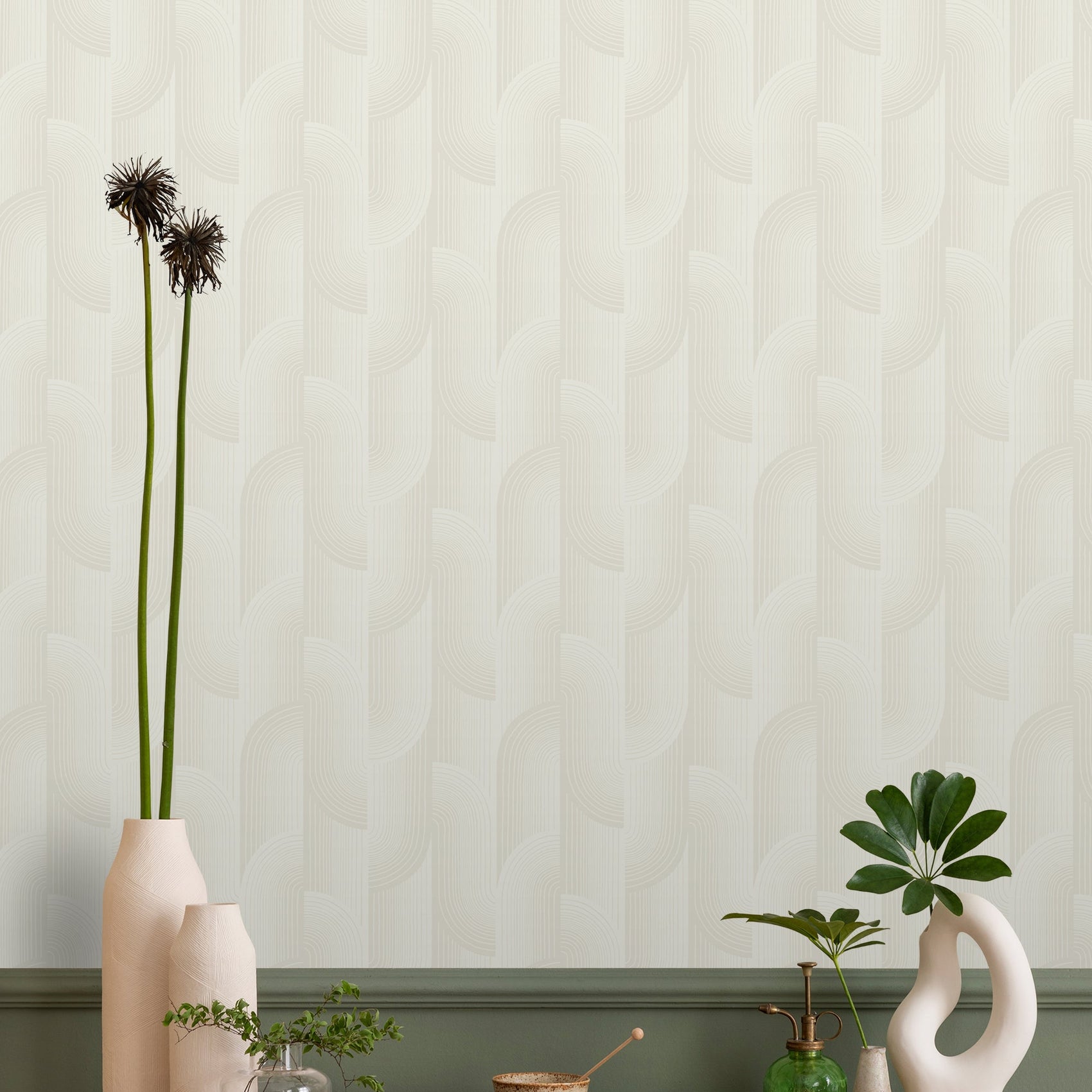 Grandeco Precious Weaves Romanie Ivory Wallpaper Roll 10m x 53cm