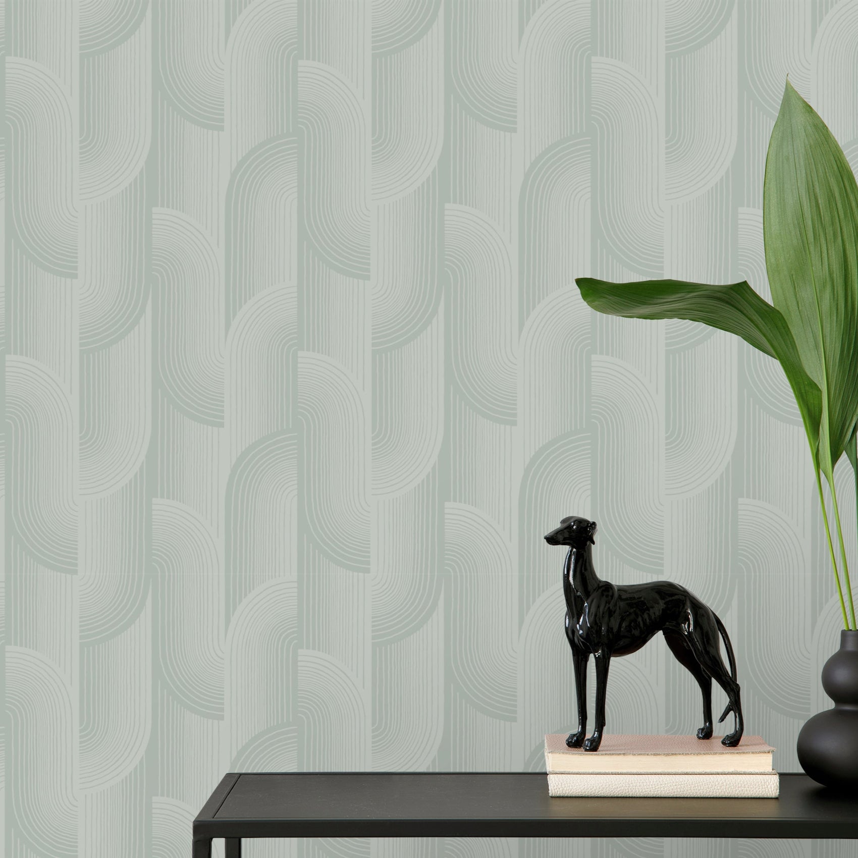 Grandeco Precious Weaves Romanie Sea Green Wallpaper Roll 10m x 53cm